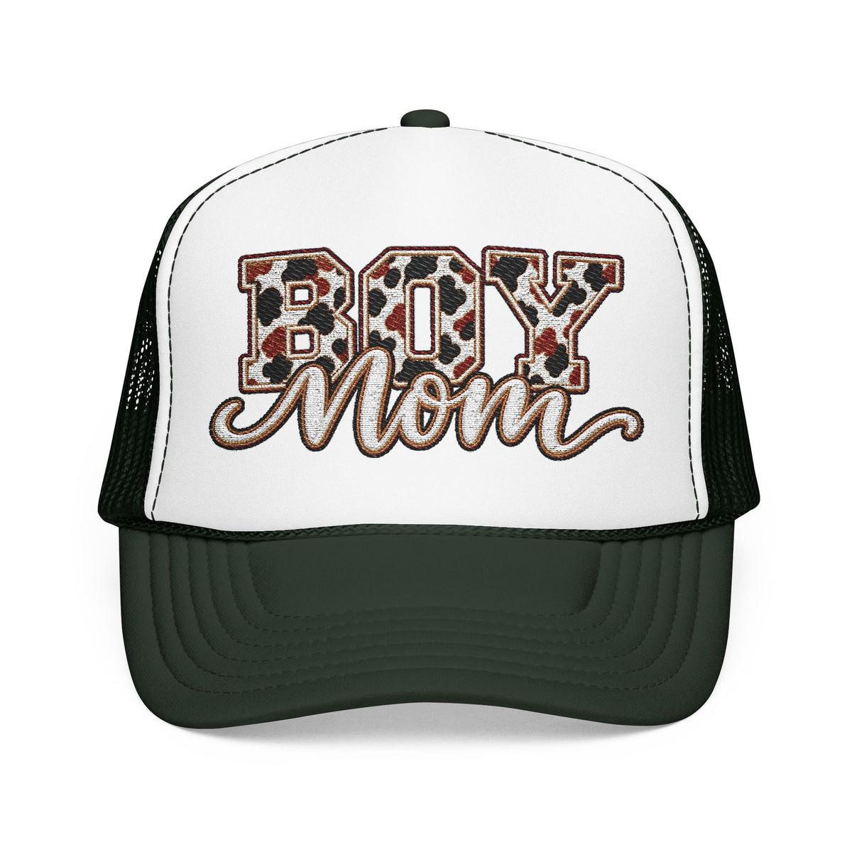 Boy Mom Leopard Foam Trucker Hat