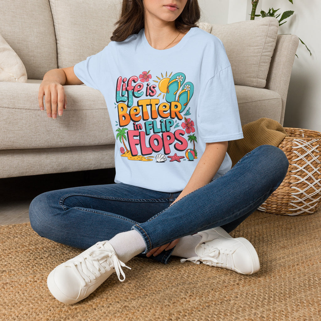 Life Is Better in Flip Flops T-Shirt — Tropical Beach Summer Tee