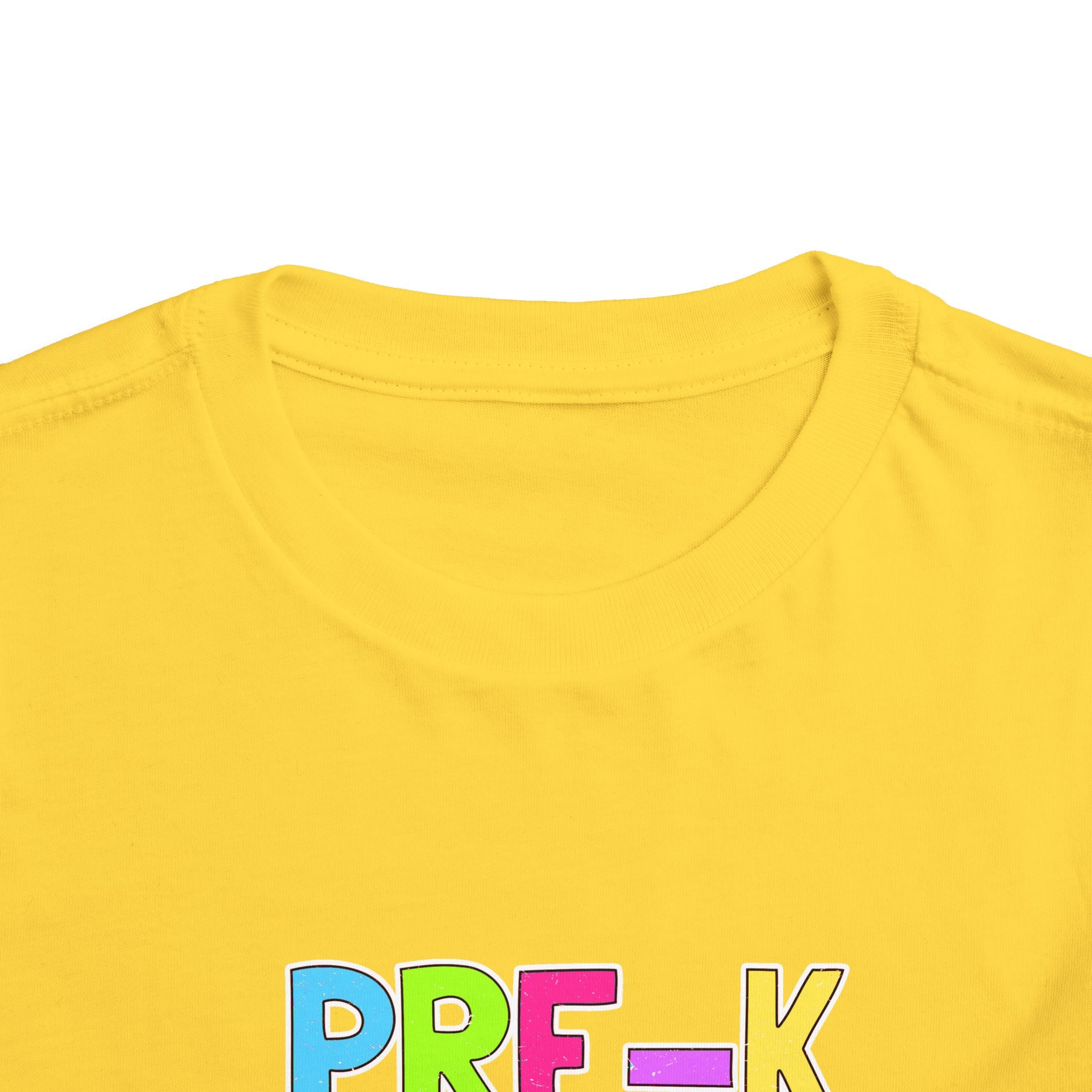 PRE-K Toddler Tee — Colorful Checkerboard Smile Preschool Shirt