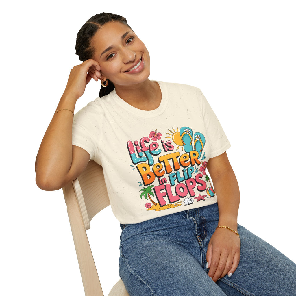 Life Is Better in Flip Flops T-Shirt — Tropical Beach Summer Tee