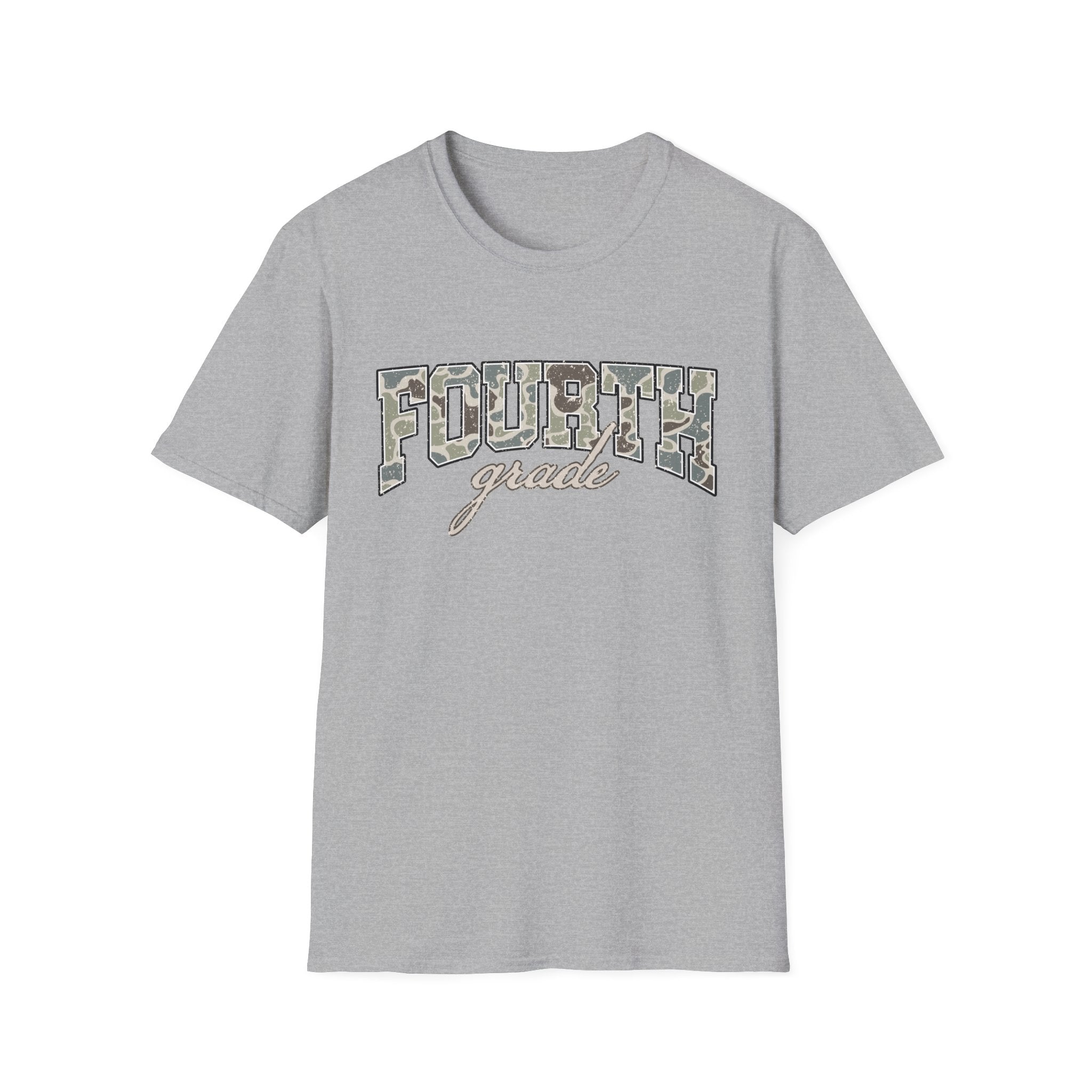 Fourth Grade Camo T-Shirt — 'Fourth Grade' School Spirit Tee