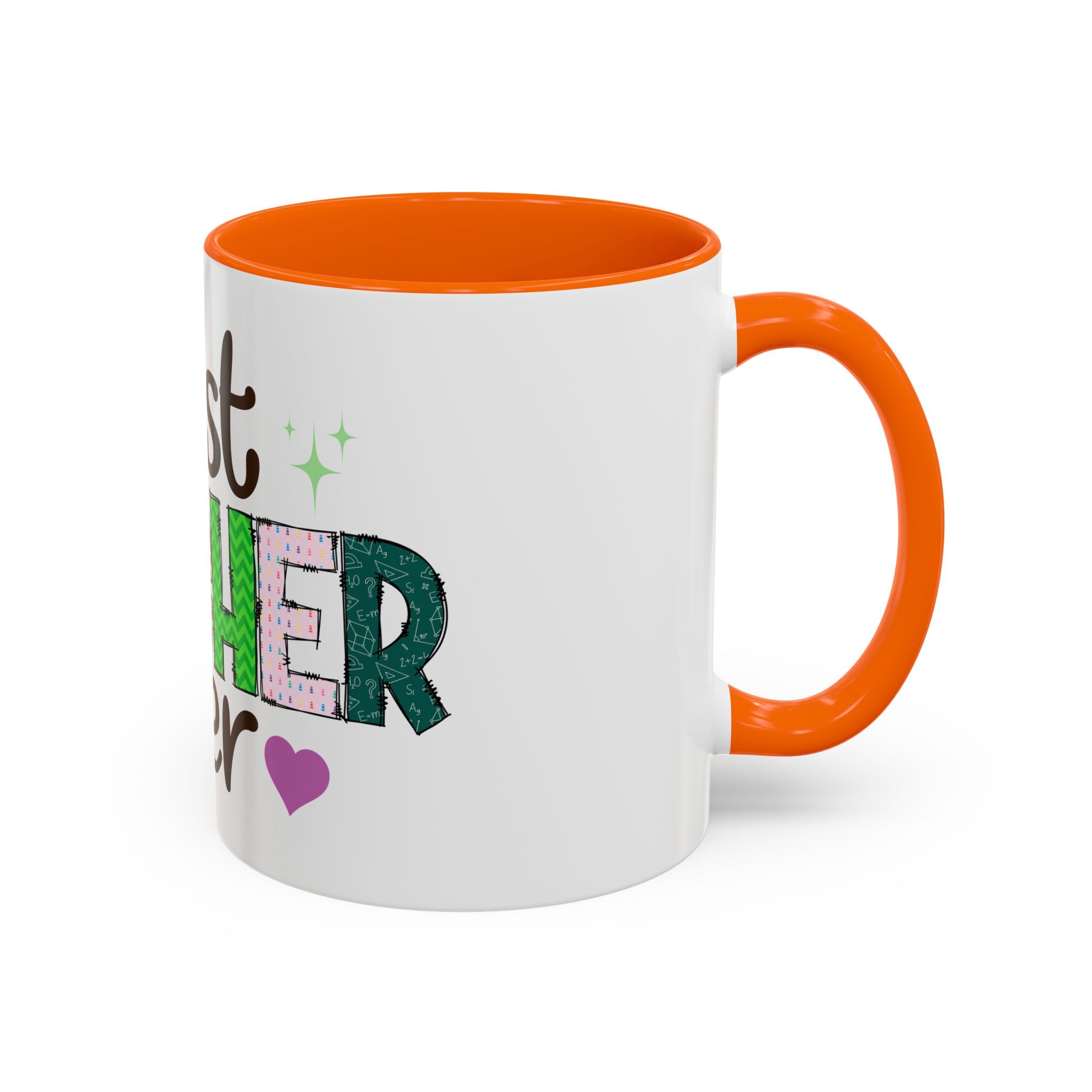 Best Teacher Ever Accent Coffee Mug – Gift for Teachers, Colorful School Appreciation Cup
