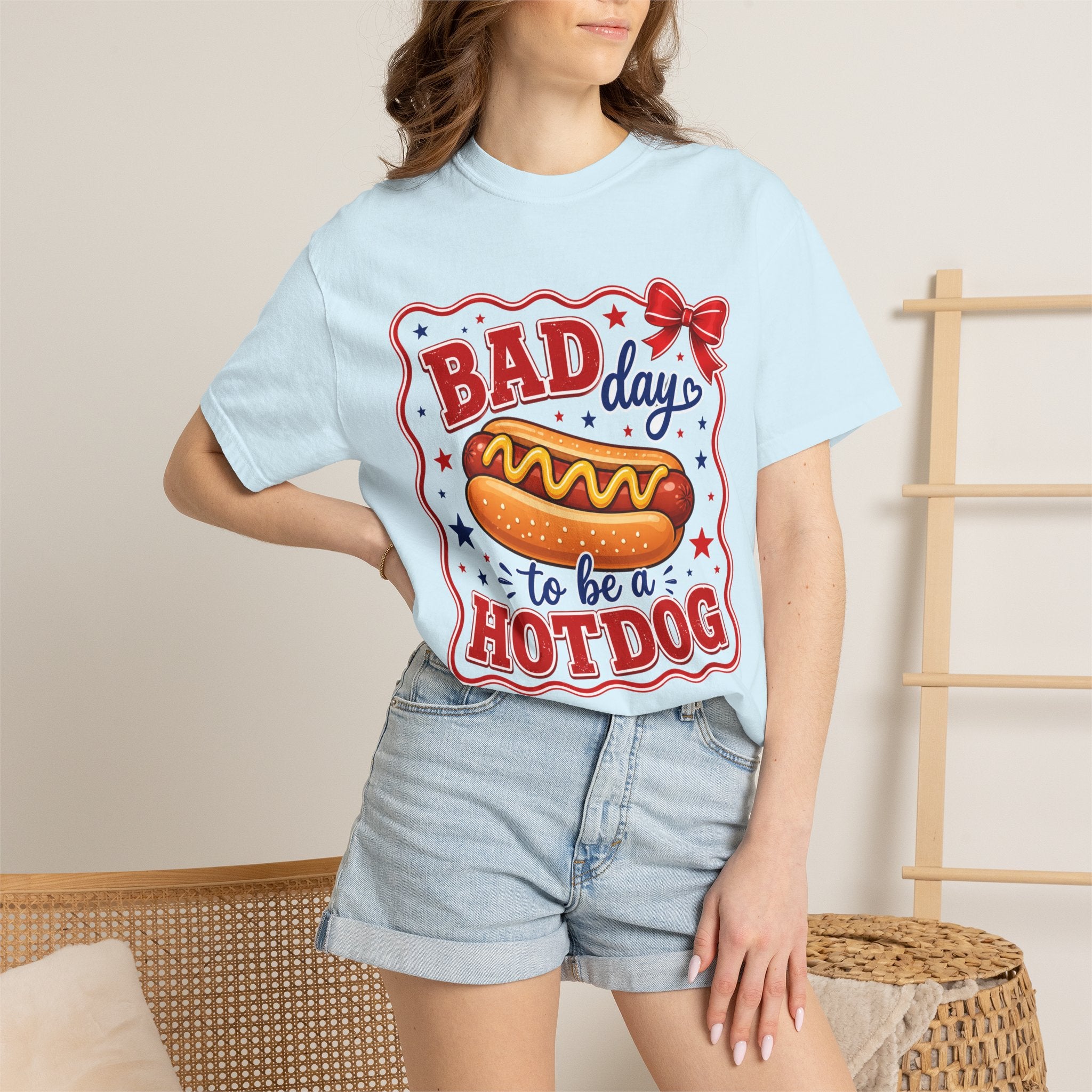 T-Shirt — "Bad Day to Be a Hotdog" Retro BBQ Graphic Tee