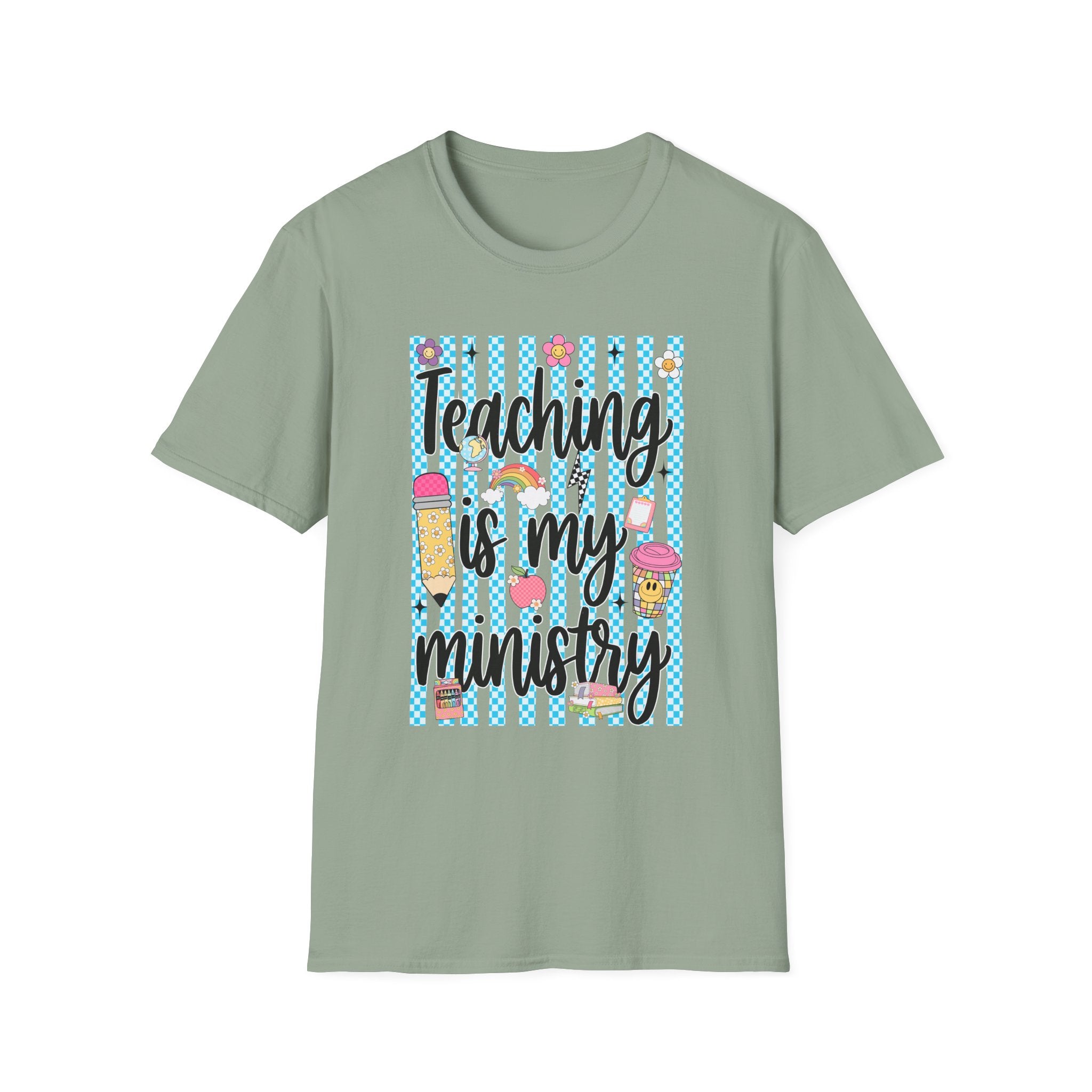 T-Shirt — "Teaching Is My Ministry" Cute Teacher Graphic Tee
