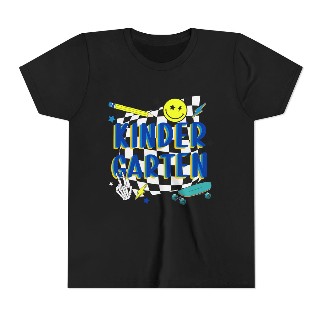 Kindergarten Retro Skate Youth T‑Shirt – Back to School Graphic Tee