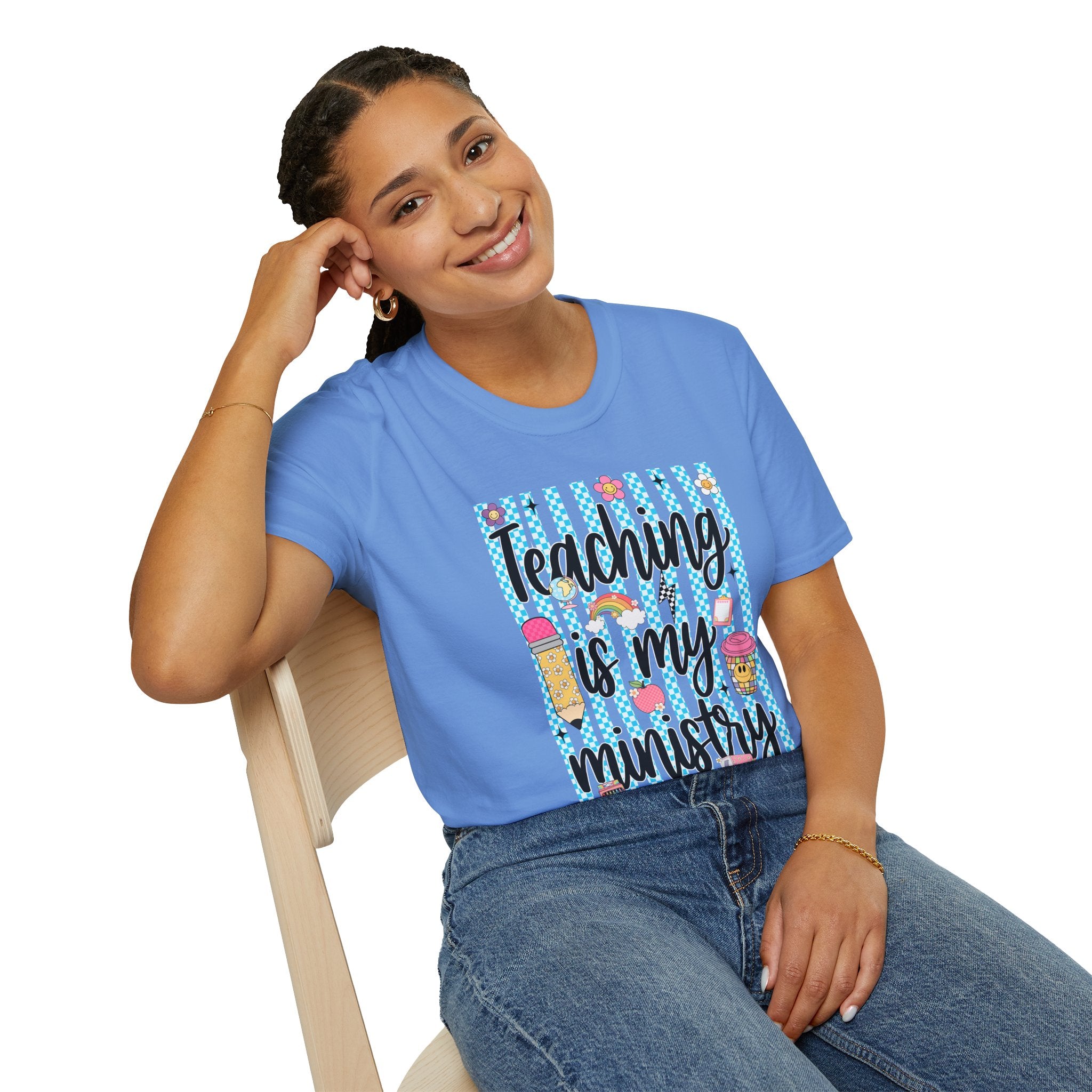 T-Shirt — "Teaching Is My Ministry" Cute Teacher Graphic Tee