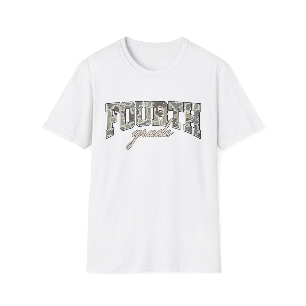 Fourth Grade Camo T-Shirt — 'Fourth Grade' School Spirit Tee