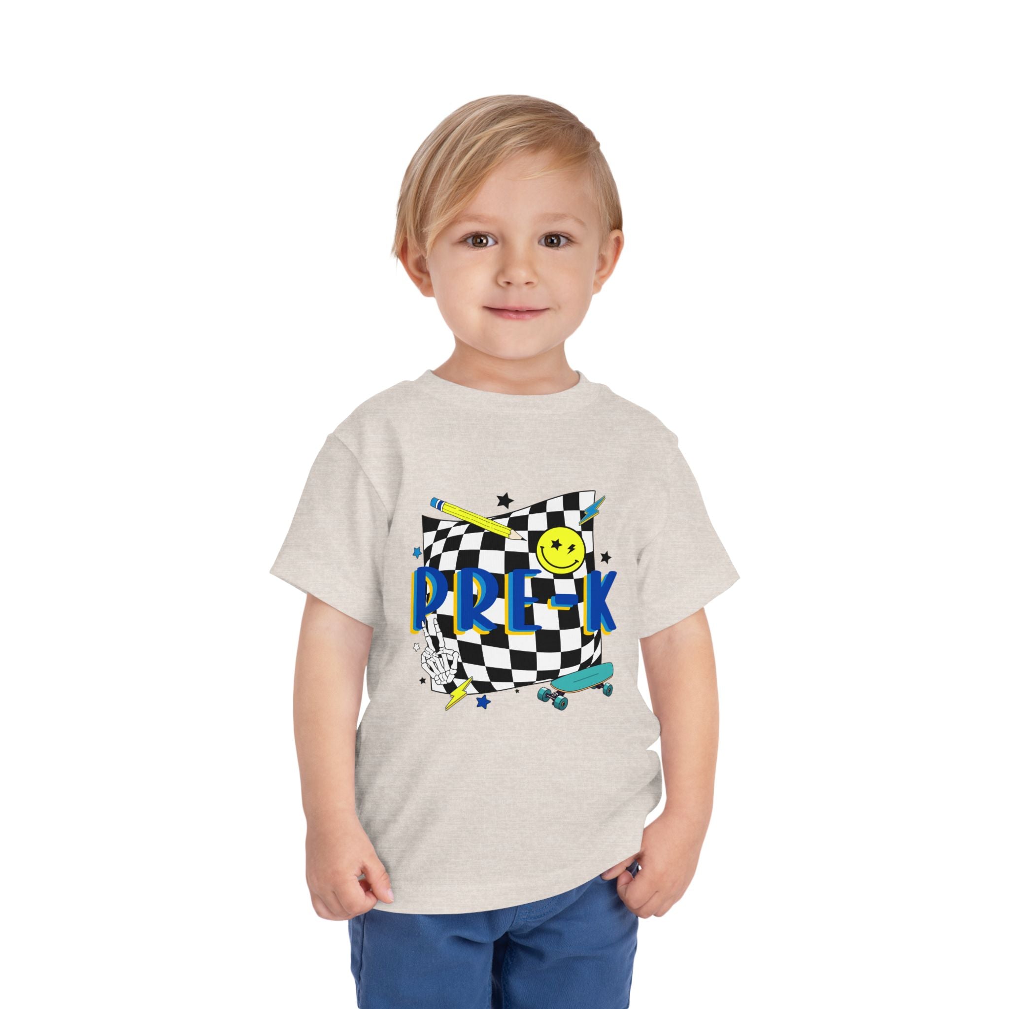 Preschool Skate Smiley Toddler Tee Pre-k