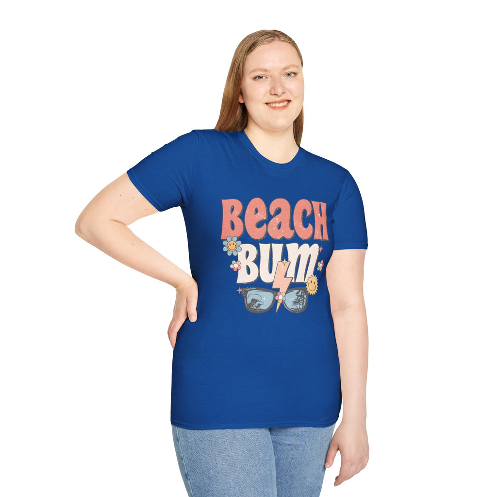 Beach Bum T-Shirt — Retro Floral Surf Vibes Tee
