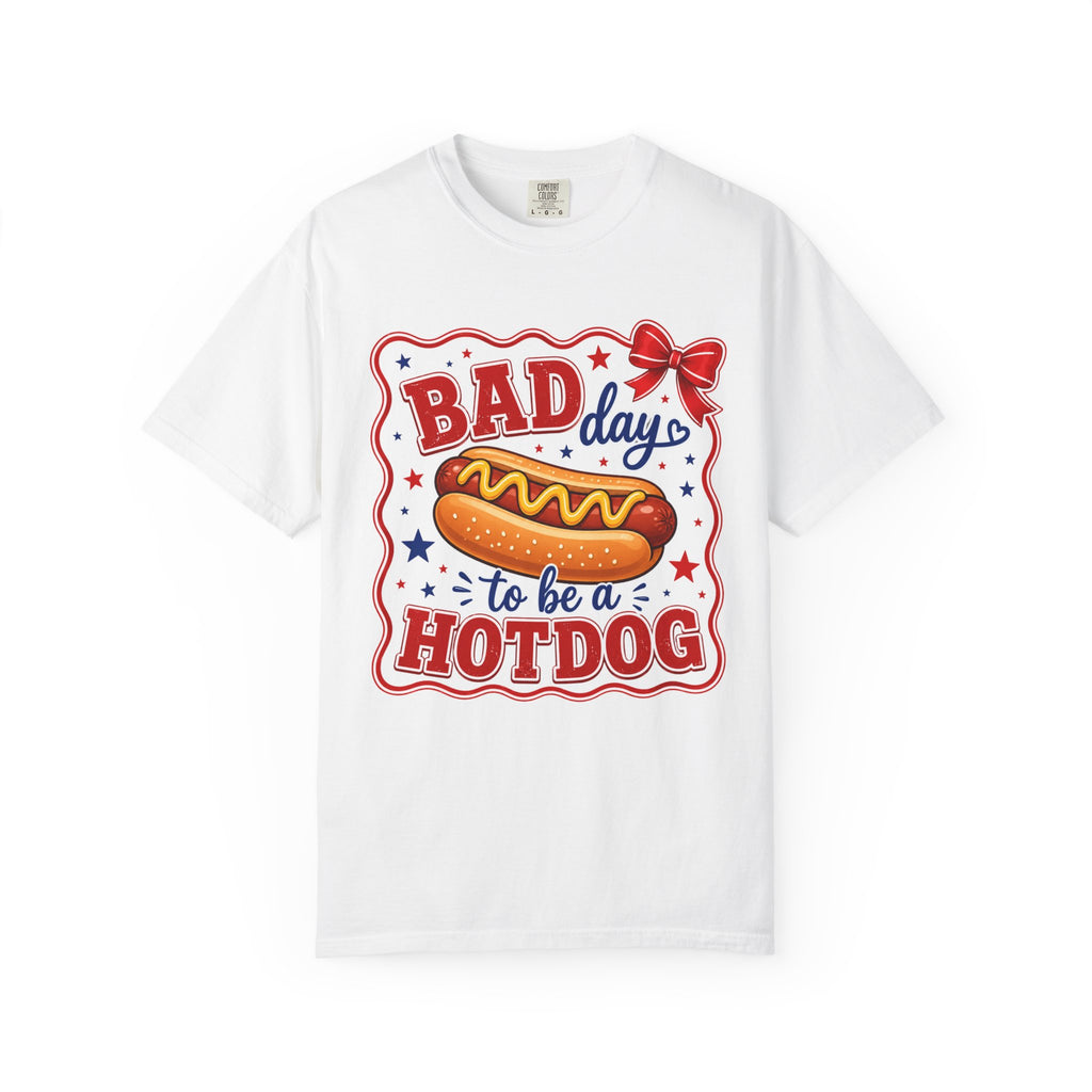 T-Shirt — "Bad Day to Be a Hotdog" Retro BBQ Graphic Tee