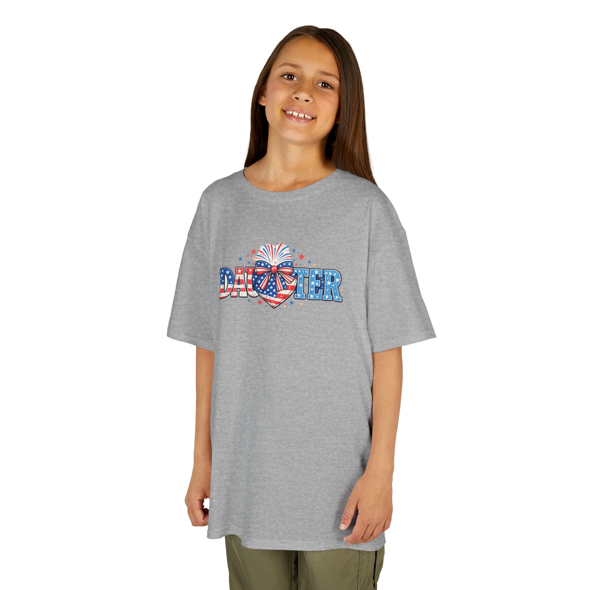 Kids "Daughter" Patriotic Fireworks T-Shirt — 4th of July Girls Tee