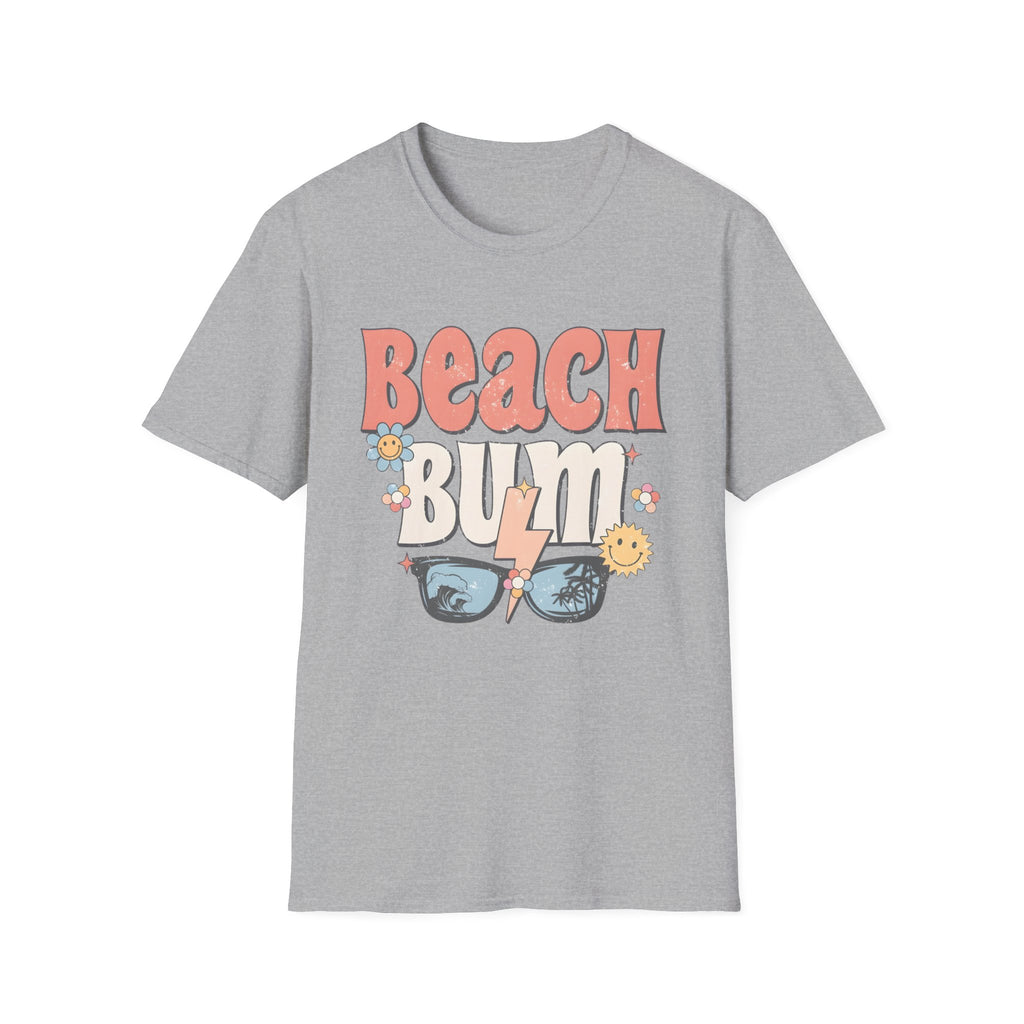 Beach Bum T-Shirt — Retro Floral Surf Vibes Tee