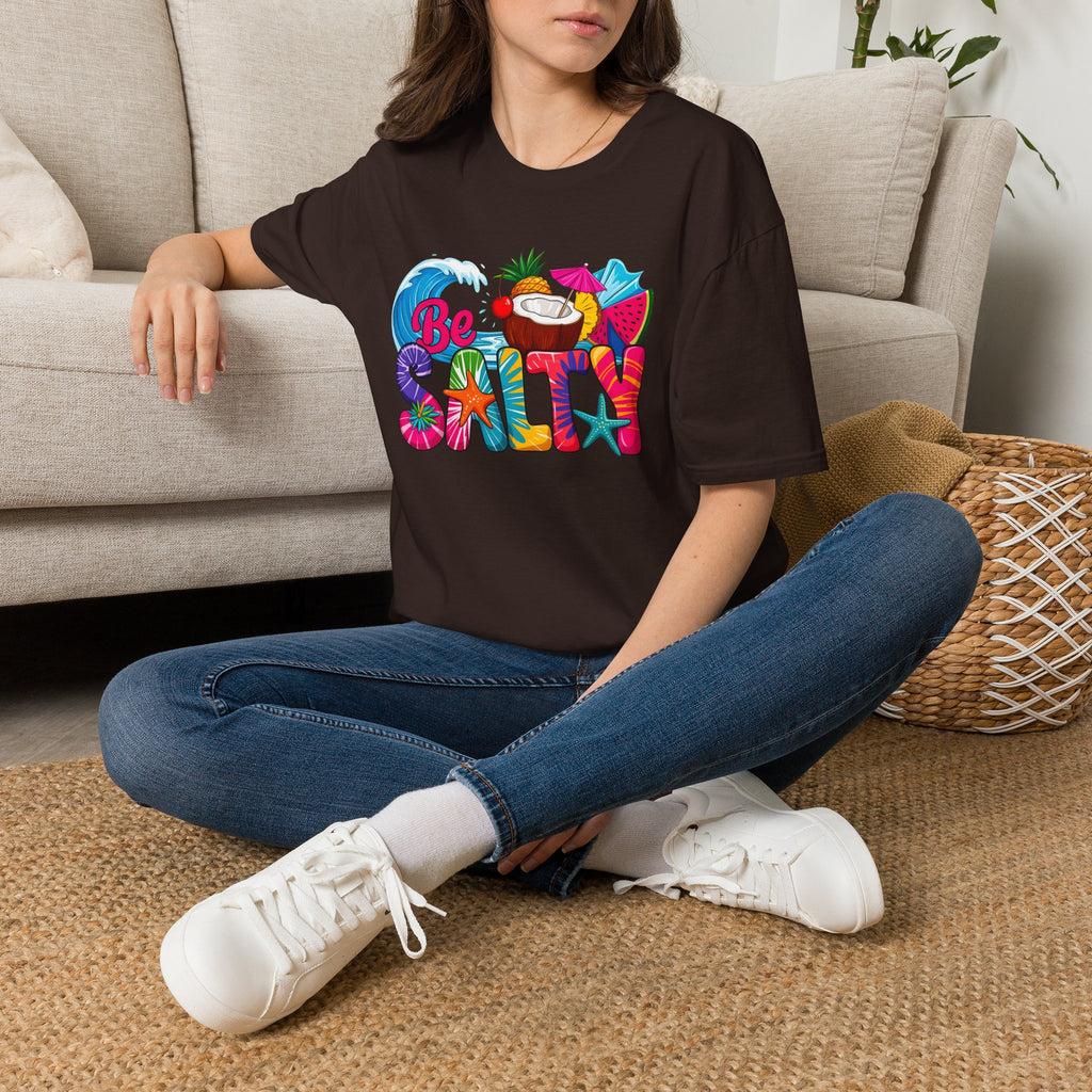 Be Salty Beach T-Shirt — Tropical Coconut & Surf Summer Tee