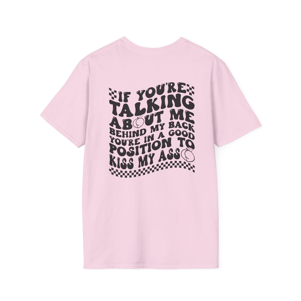 Peach Outline T‑Shirt — Minimal Fruit Graphic Tee
