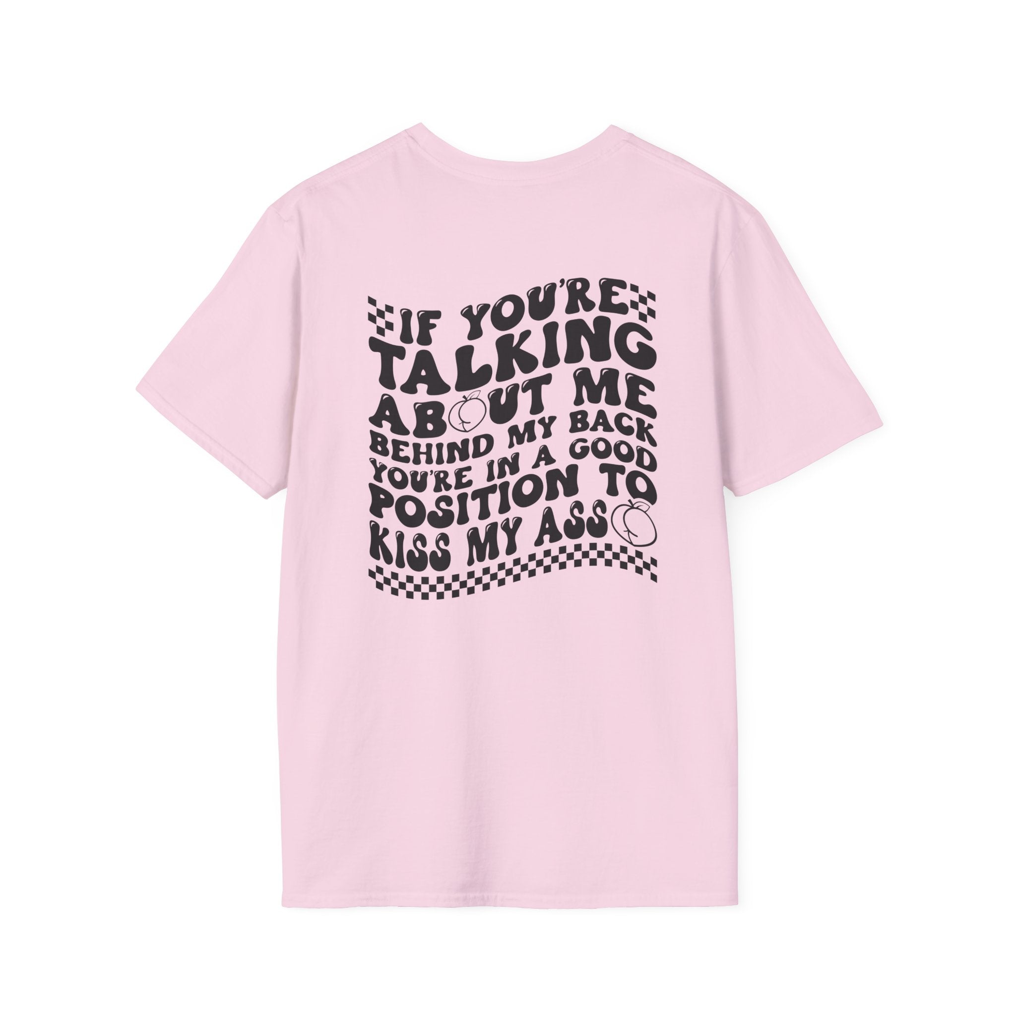 Peach Outline T‑Shirt — Minimal Fruit Graphic Tee