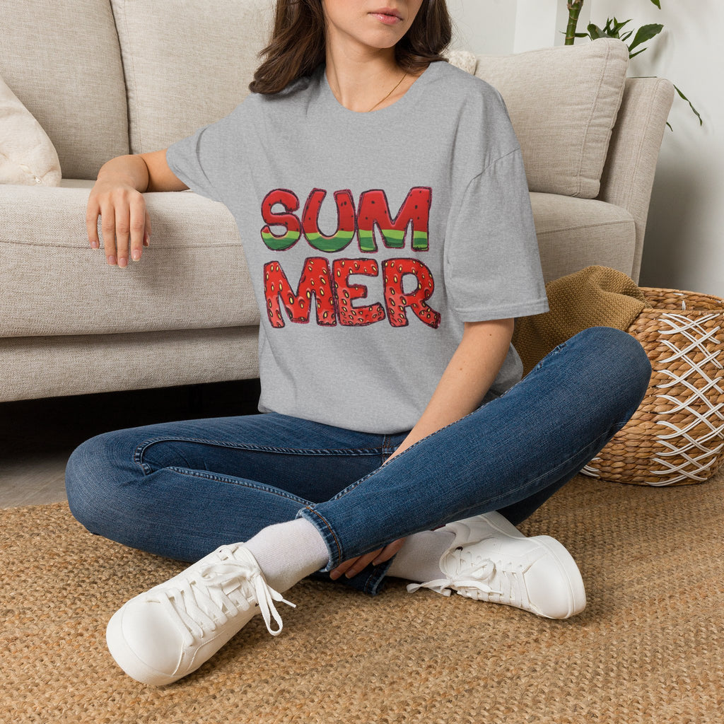 Summer Watermelon T-Shirt — Retro Fruity "SUMMER" Graphic Tee