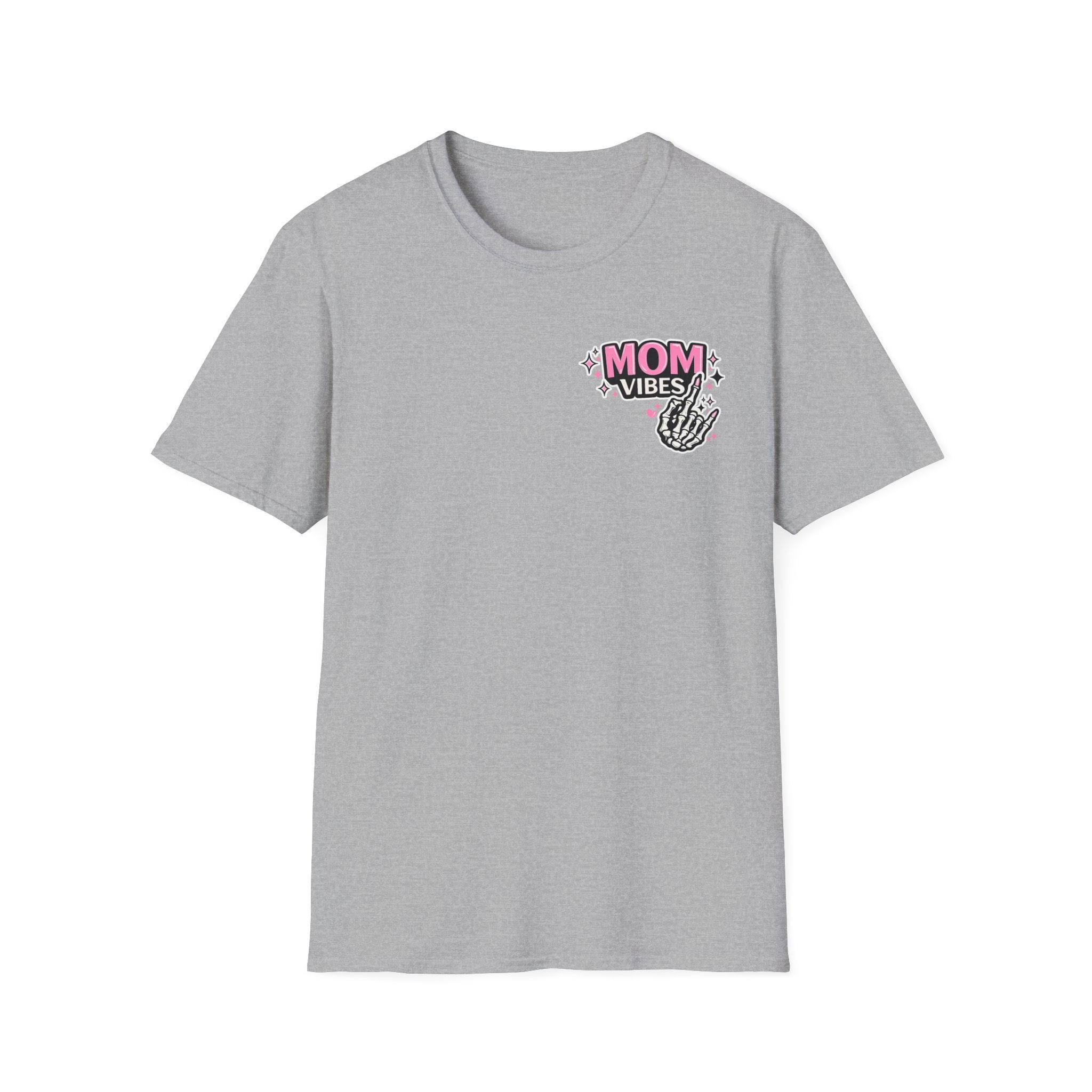 Mom Vibes T-Shirt — Pink Retro Graphic Tee for Moms