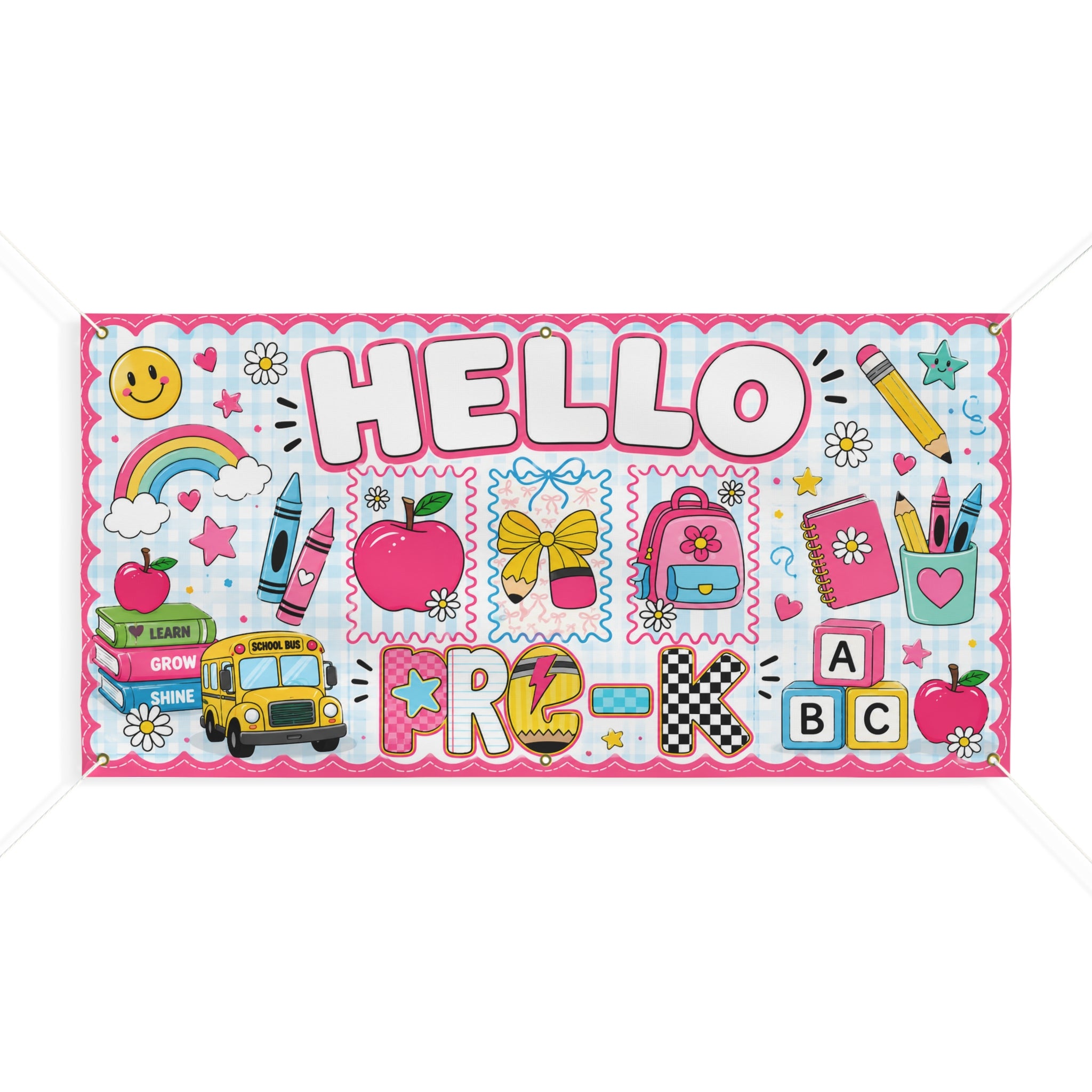 Hello Back-to-School Banner — Cute Classroom/Playroom Decoration