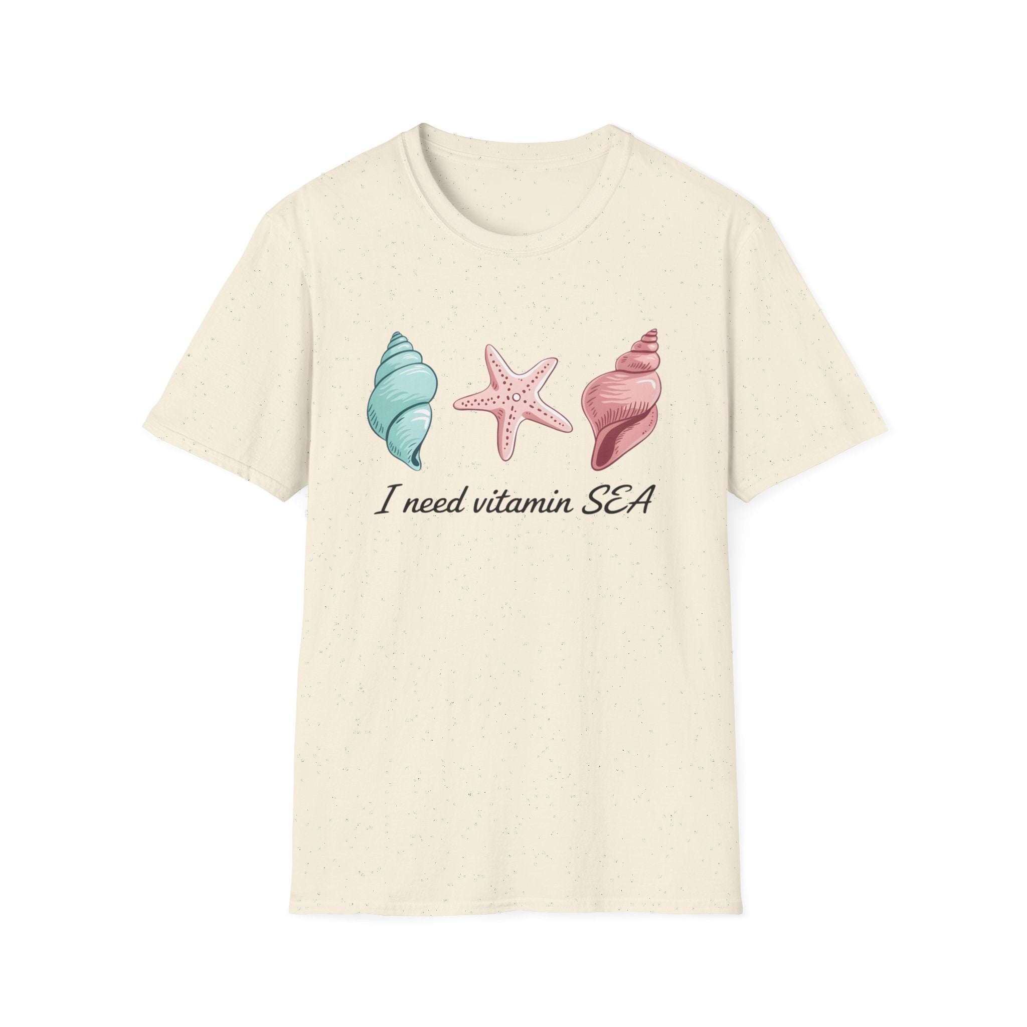 Sea Shell T-Shirt — "I Need Vitamin SEA" Beach Tee