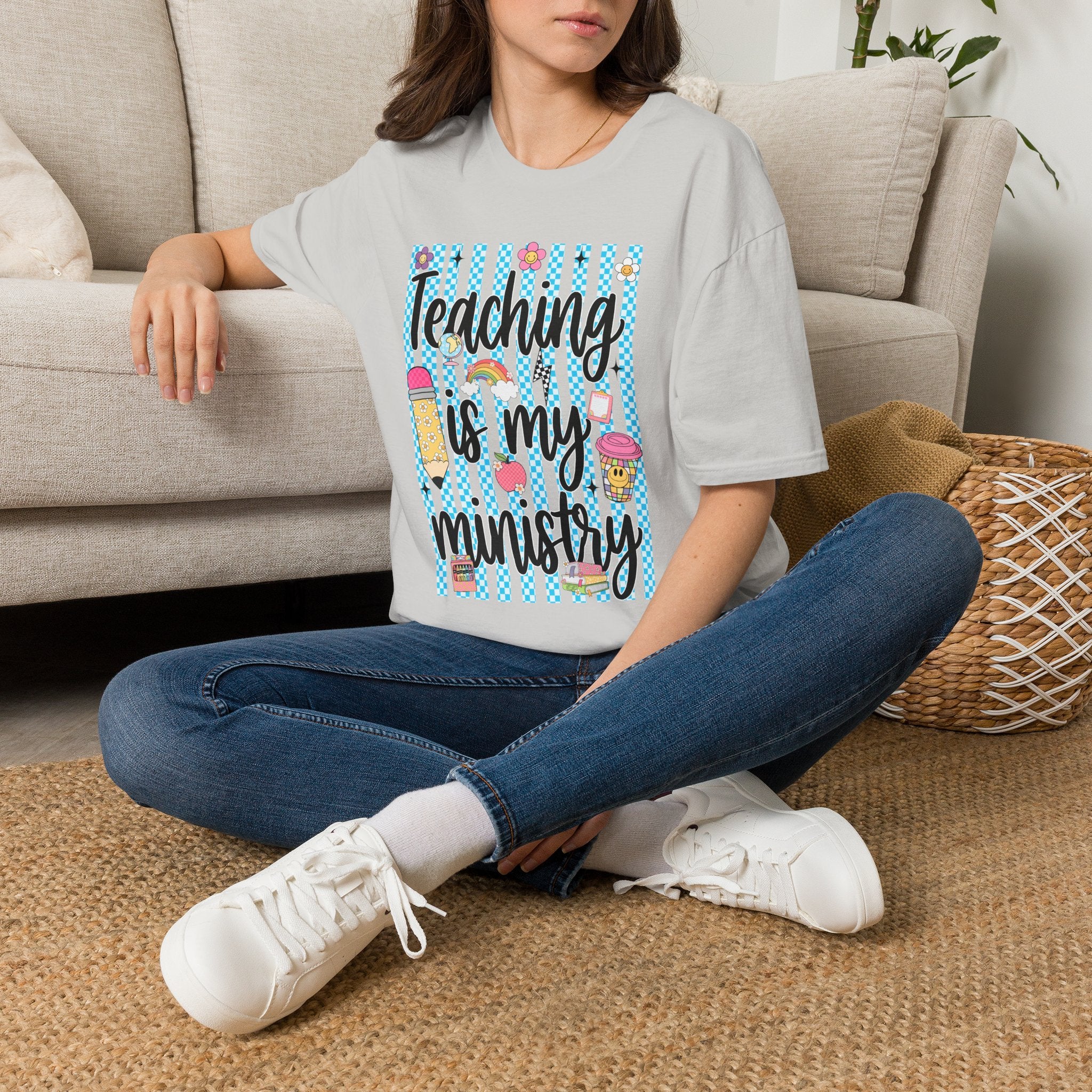 T-Shirt — "Teaching Is My Ministry" Cute Teacher Graphic Tee