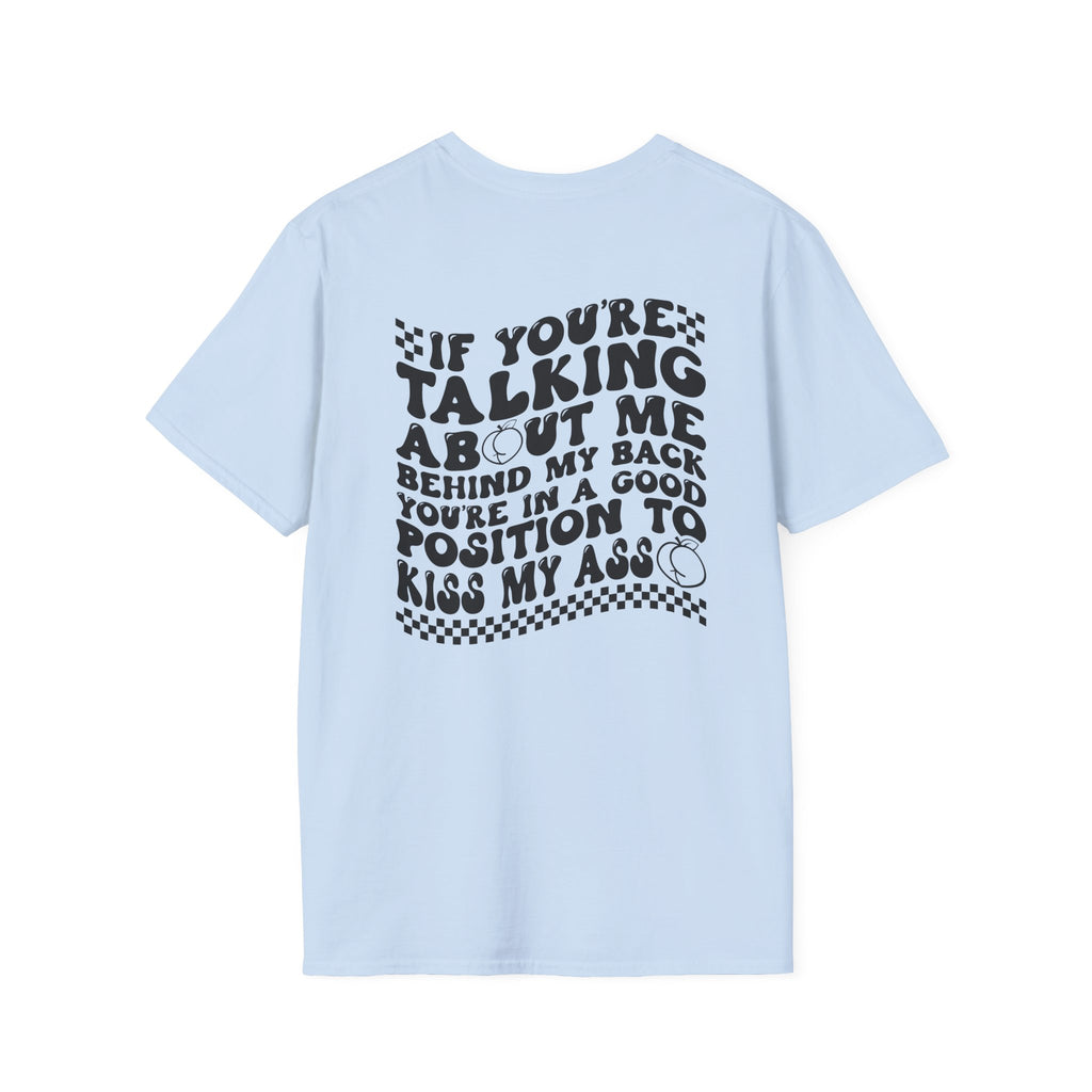 Peach Outline T‑Shirt — Minimal Fruit Graphic Tee