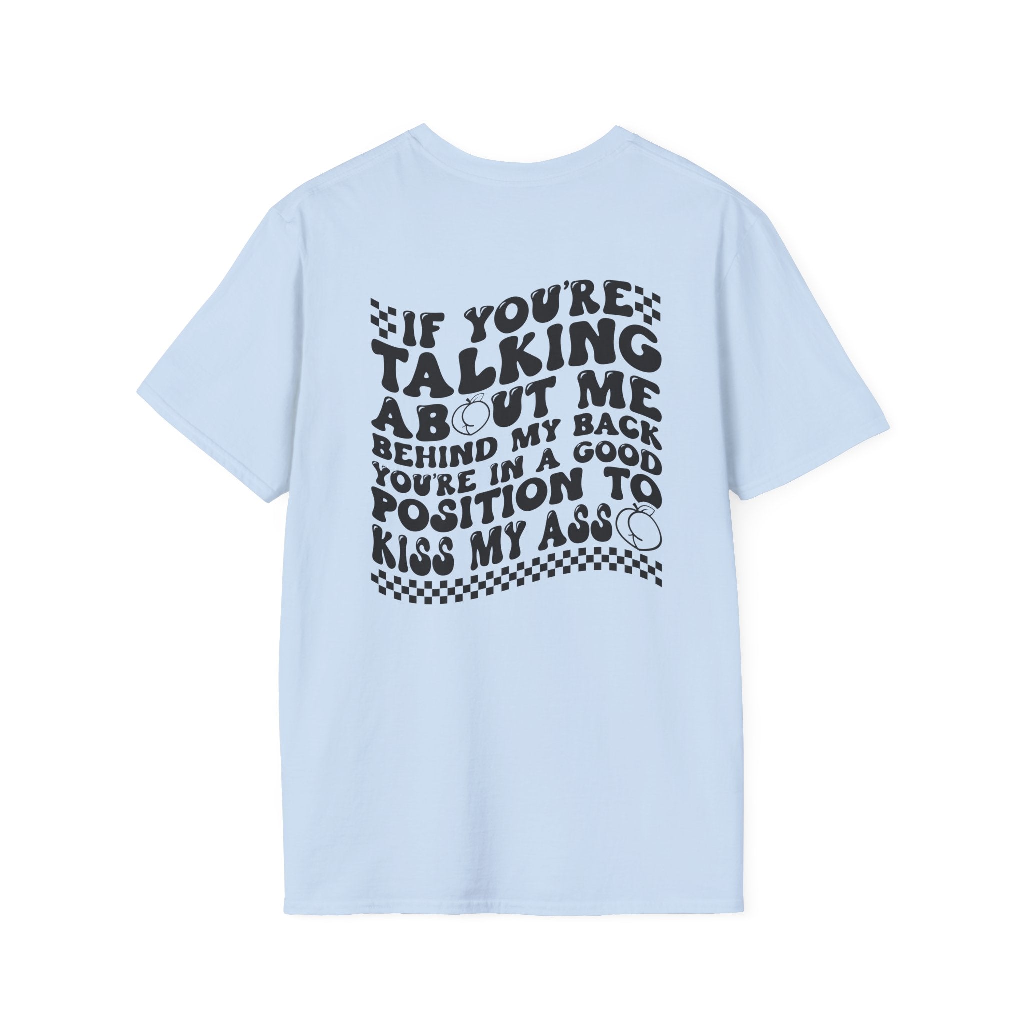 Peach Outline T‑Shirt — Minimal Fruit Graphic Tee