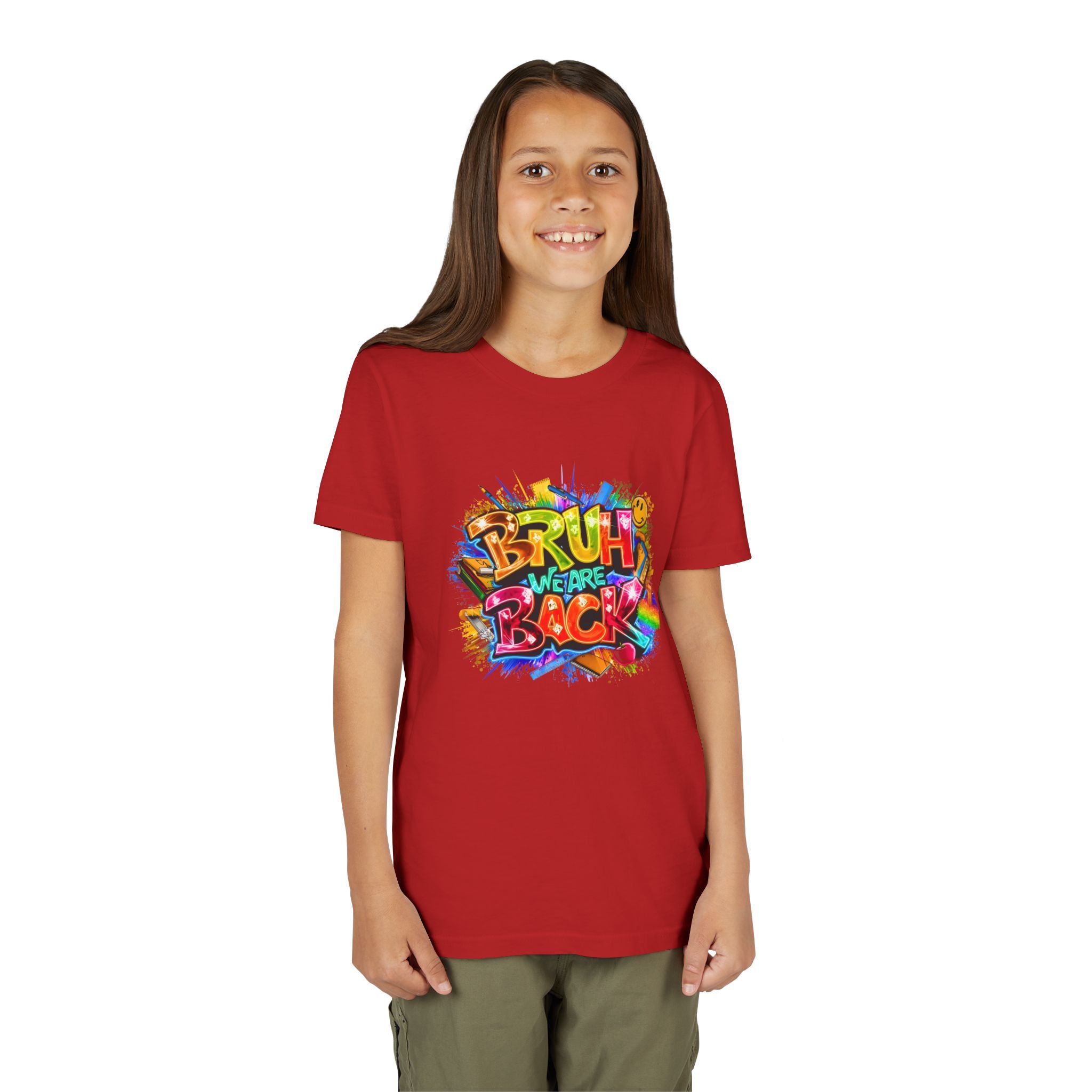 Youth Tee — Colorful "Bruh We Are Back" Graffiti Graphic Shirt