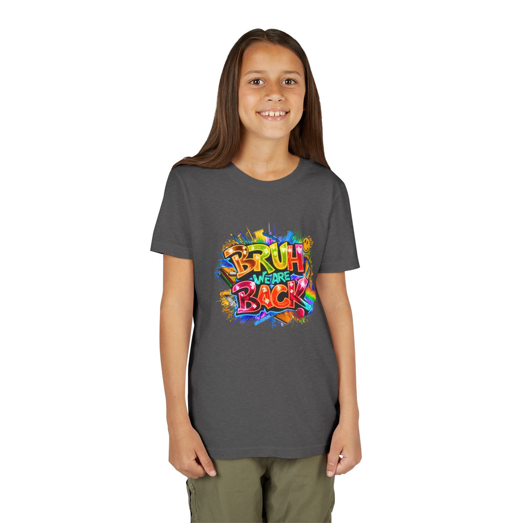 Youth Tee — Colorful "Bruh We Are Back" Graffiti Graphic Shirt