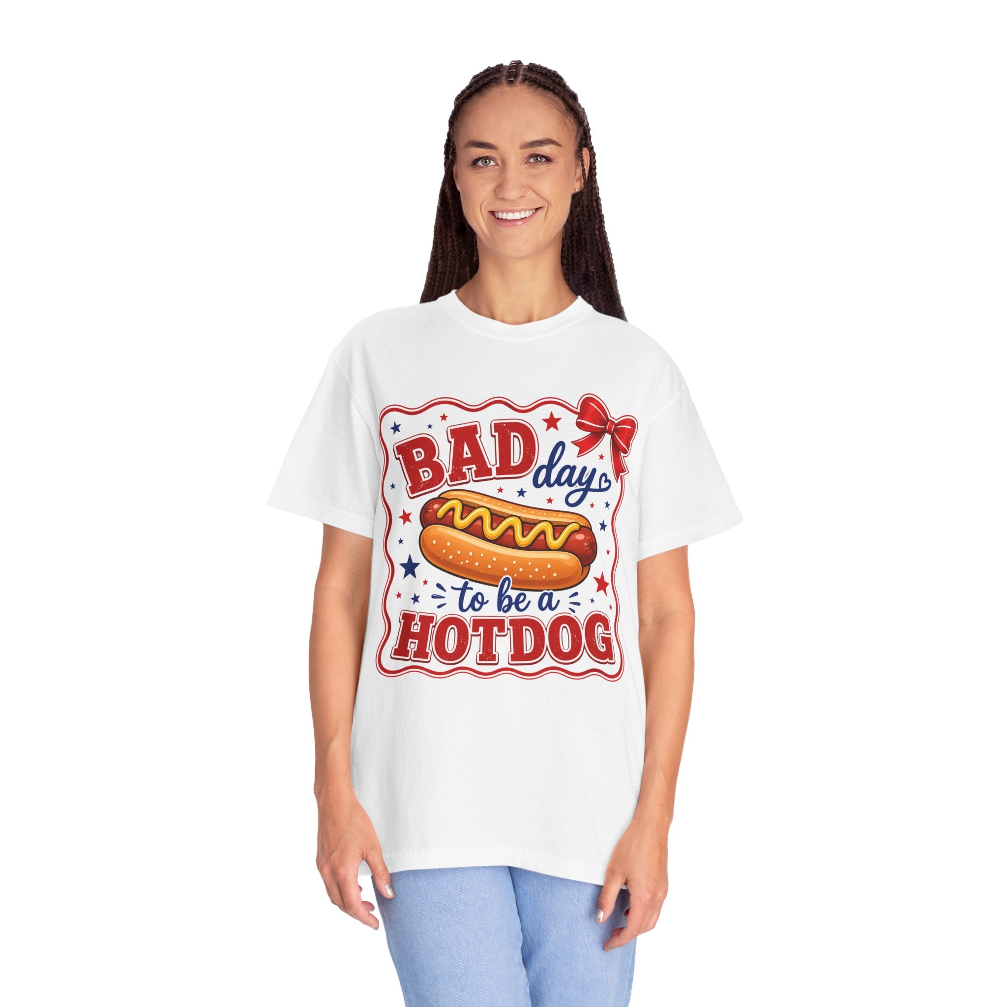 T-Shirt — "Bad Day to Be a Hotdog" Retro BBQ Graphic Tee