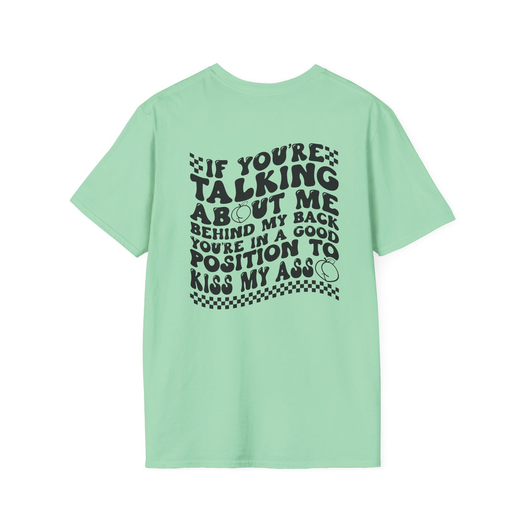 Peach Outline T‑Shirt — Minimal Fruit Graphic Tee