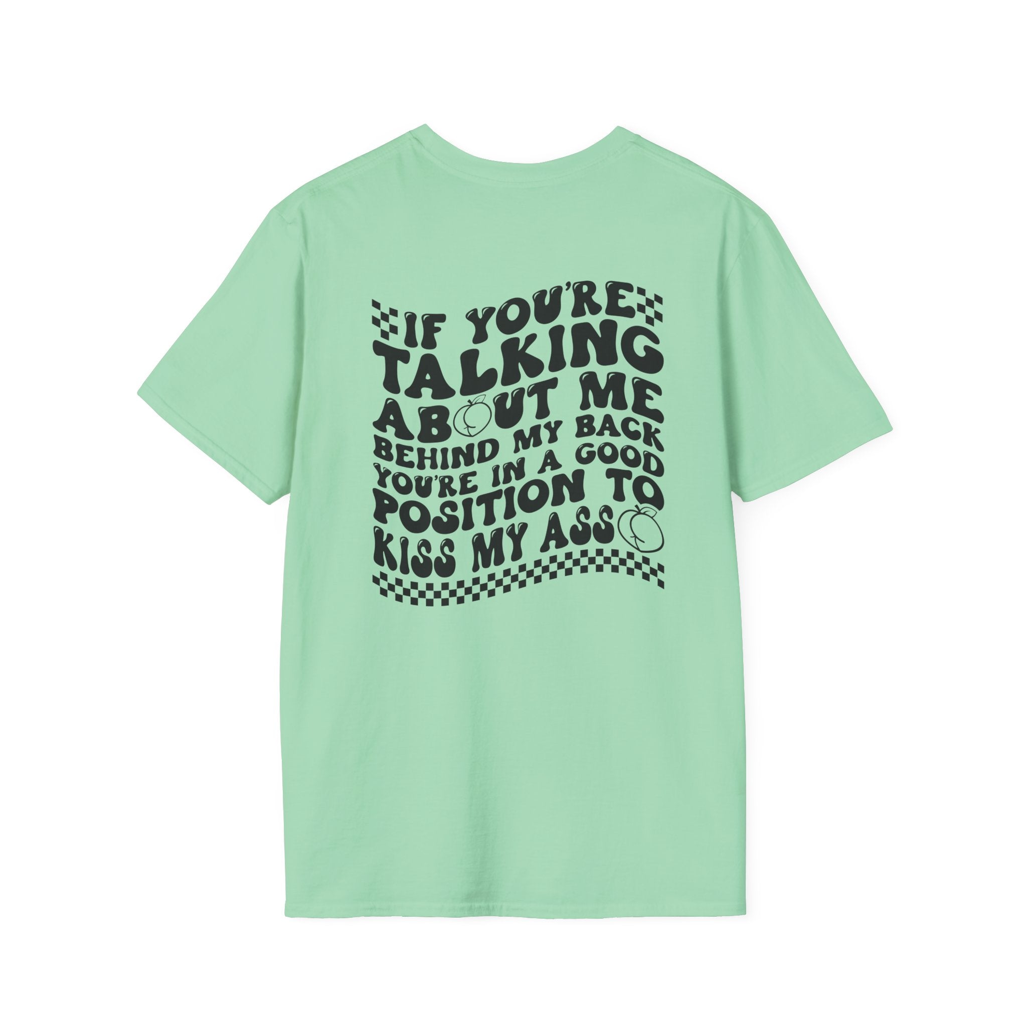 Peach Outline T‑Shirt — Minimal Fruit Graphic Tee