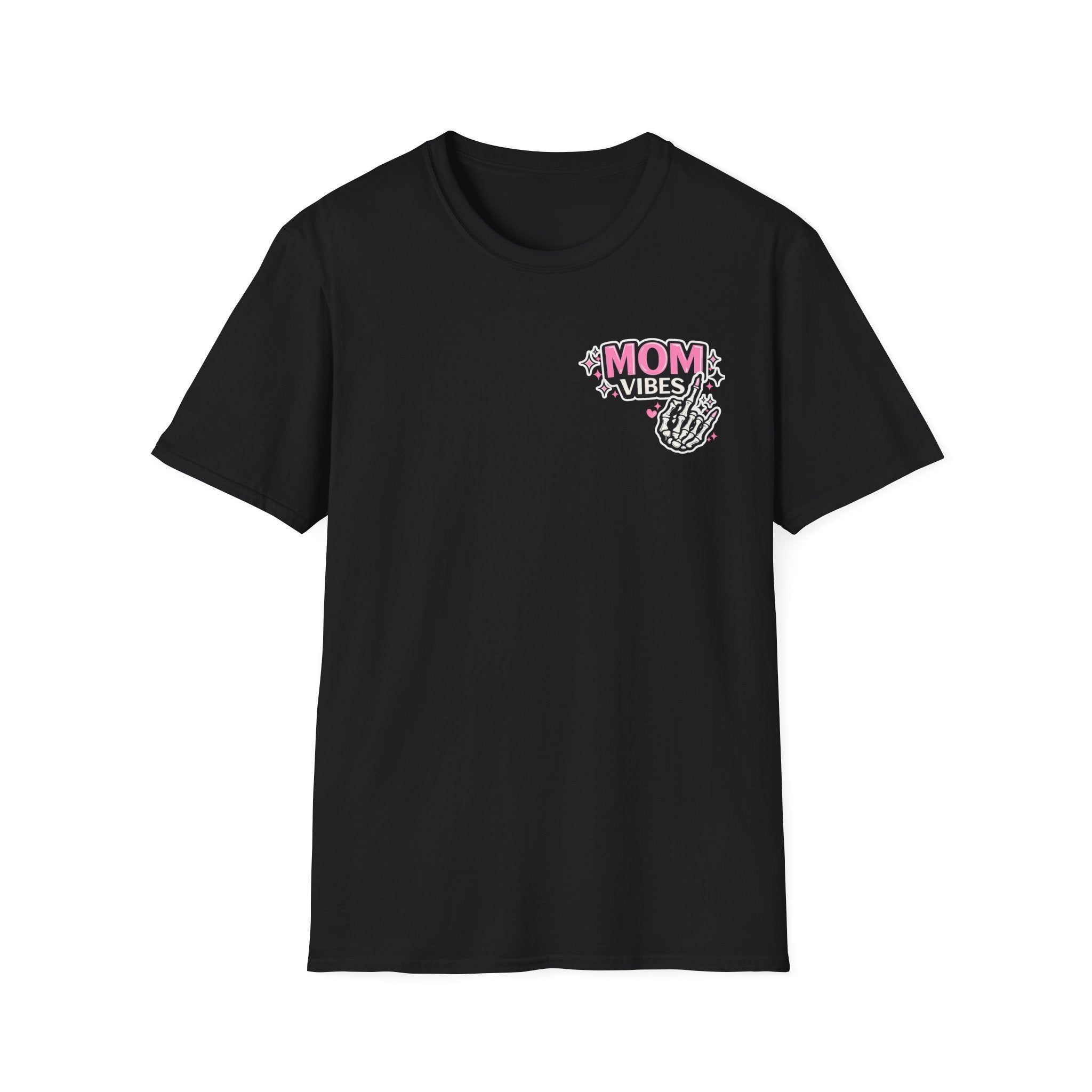 Mom Vibes T-Shirt — Pink Retro Graphic Tee for Moms