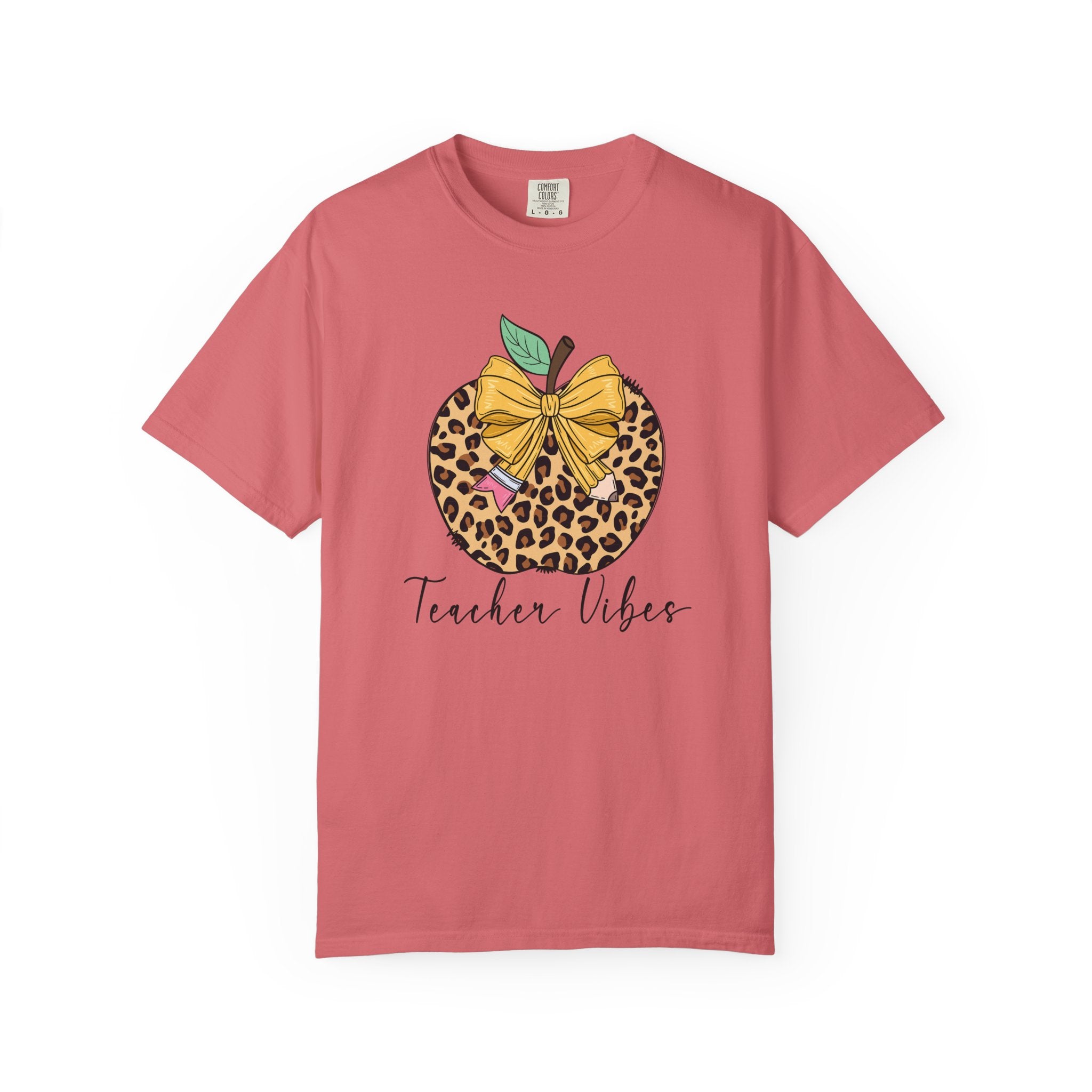 Teacher Vibes Leopard Pumpkin T-Shirt - Cute Fall Teacher Gift