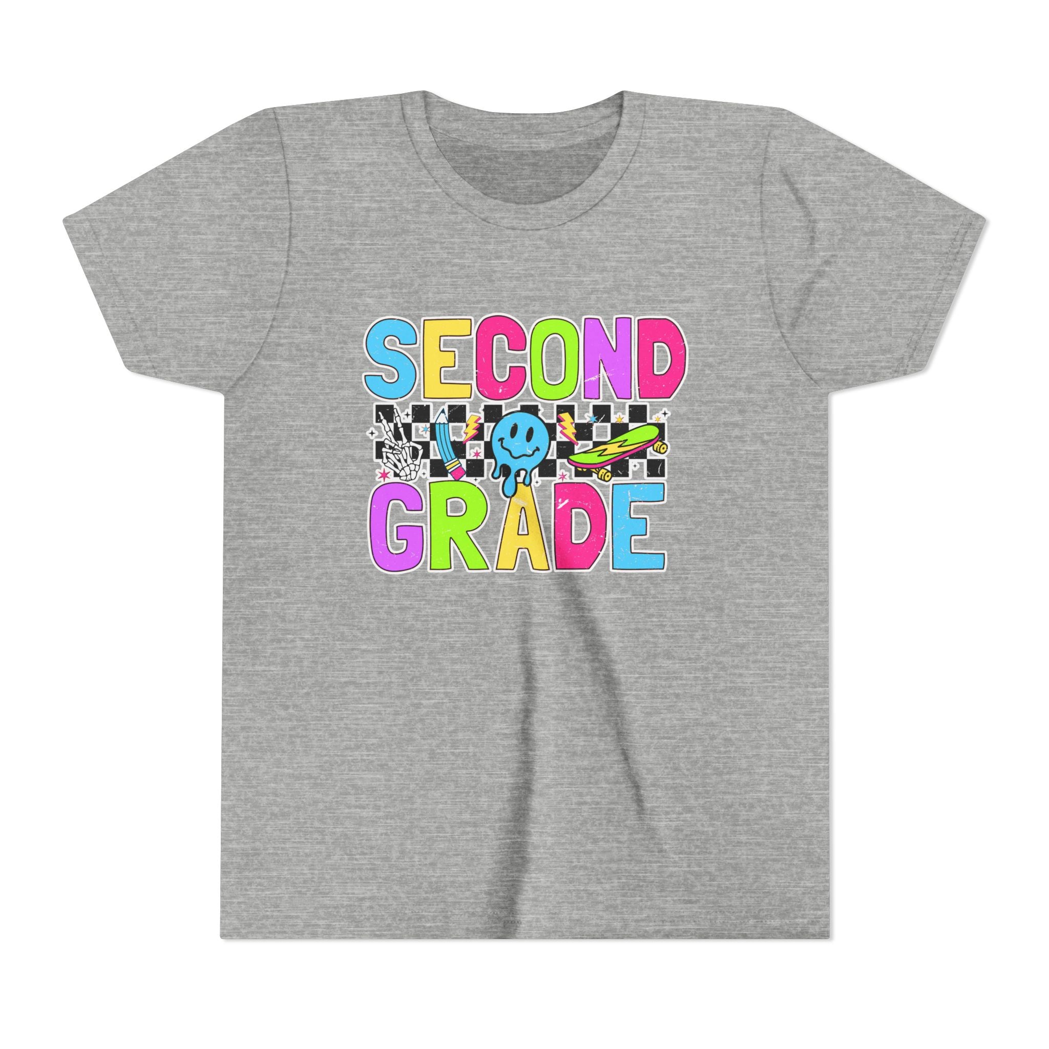 Second Grade Youth Tee — Colorful Back-to-School Shirt for Kids