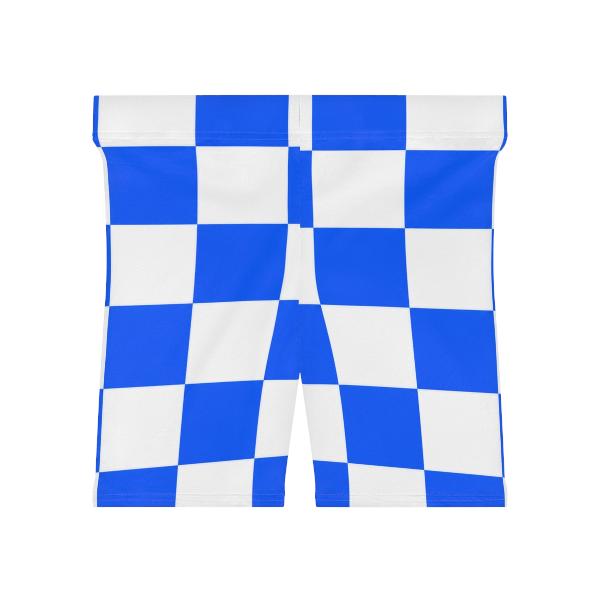 Women's Biker Shorts Blue and White