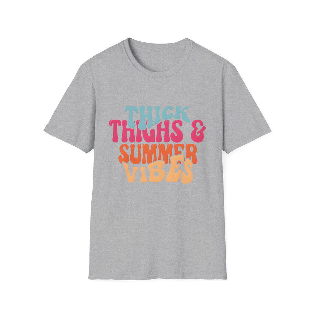 T-Shirt — Thick Thighs & Summer Vibes Retro Graphic Tee