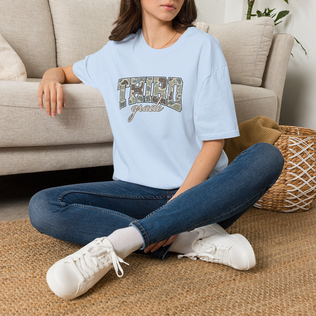 Third Grade Camo T-Shirt — 'Third Grade' School Mom Teacher Tee