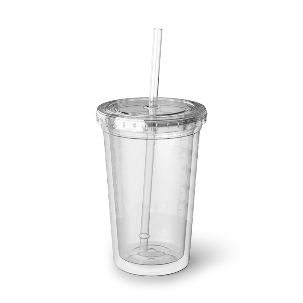 Leopard Apple "Vibes" Acrylic Tumbler – Cute Teacher Gift Cup