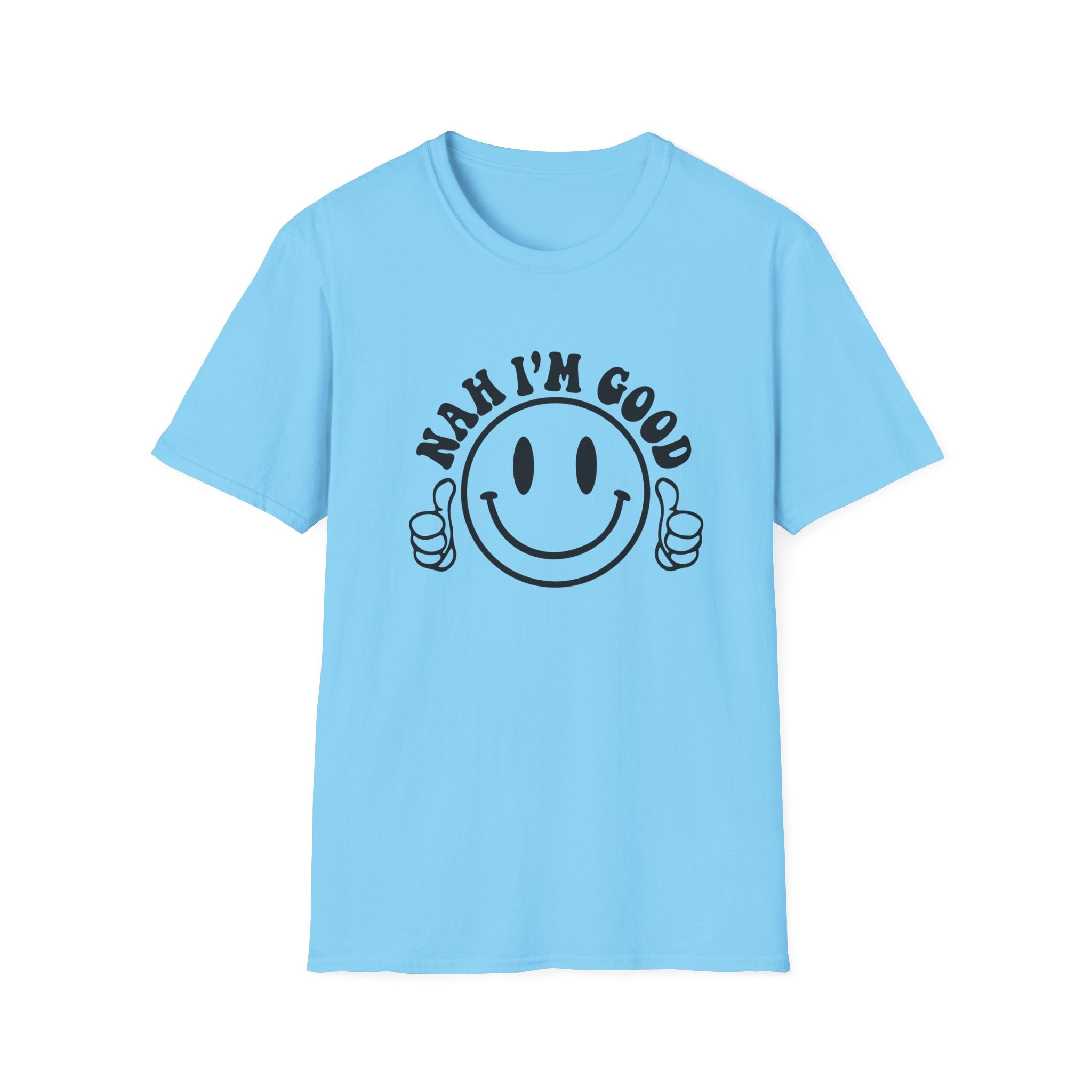 Nah I'm Good Smiley T-Shirt — Thumbs-Up Retro Graphic Tee