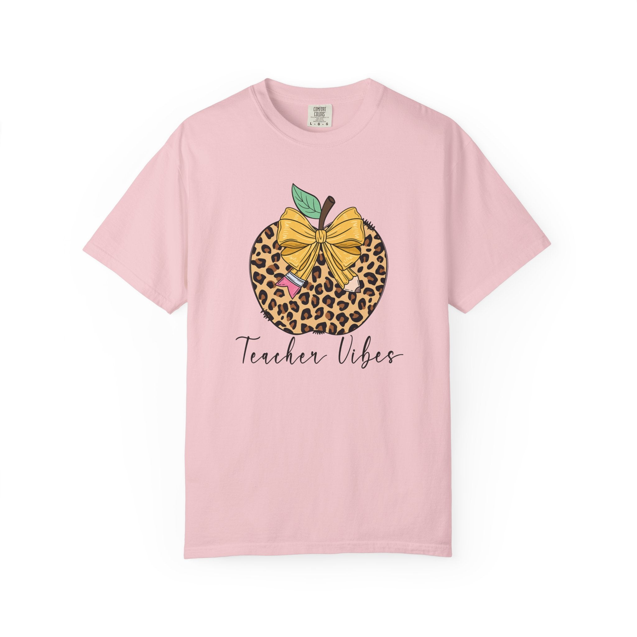 Teacher Vibes Leopard Pumpkin T-Shirt - Cute Fall Teacher Gift