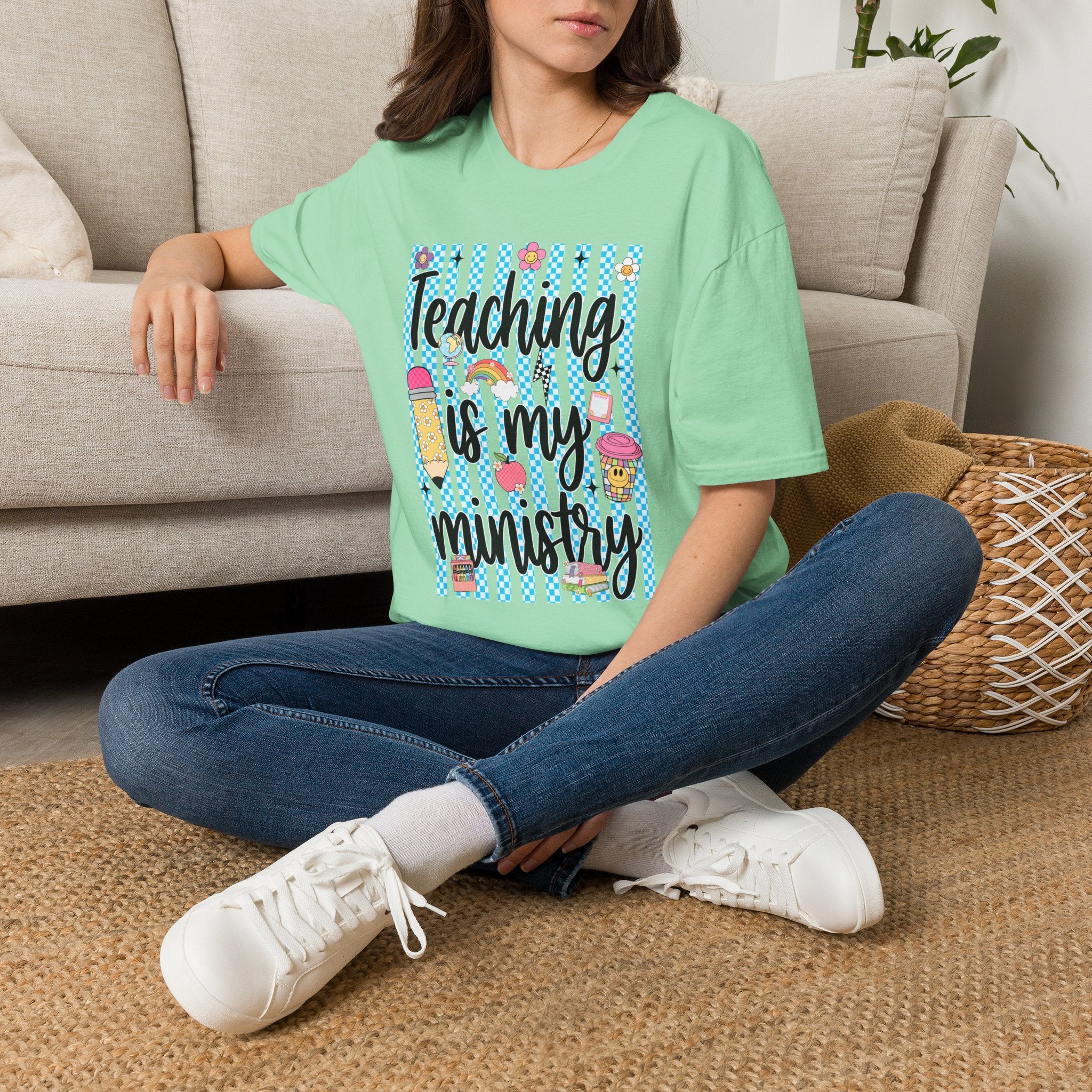 T-Shirt — "Teaching Is My Ministry" Cute Teacher Graphic Tee