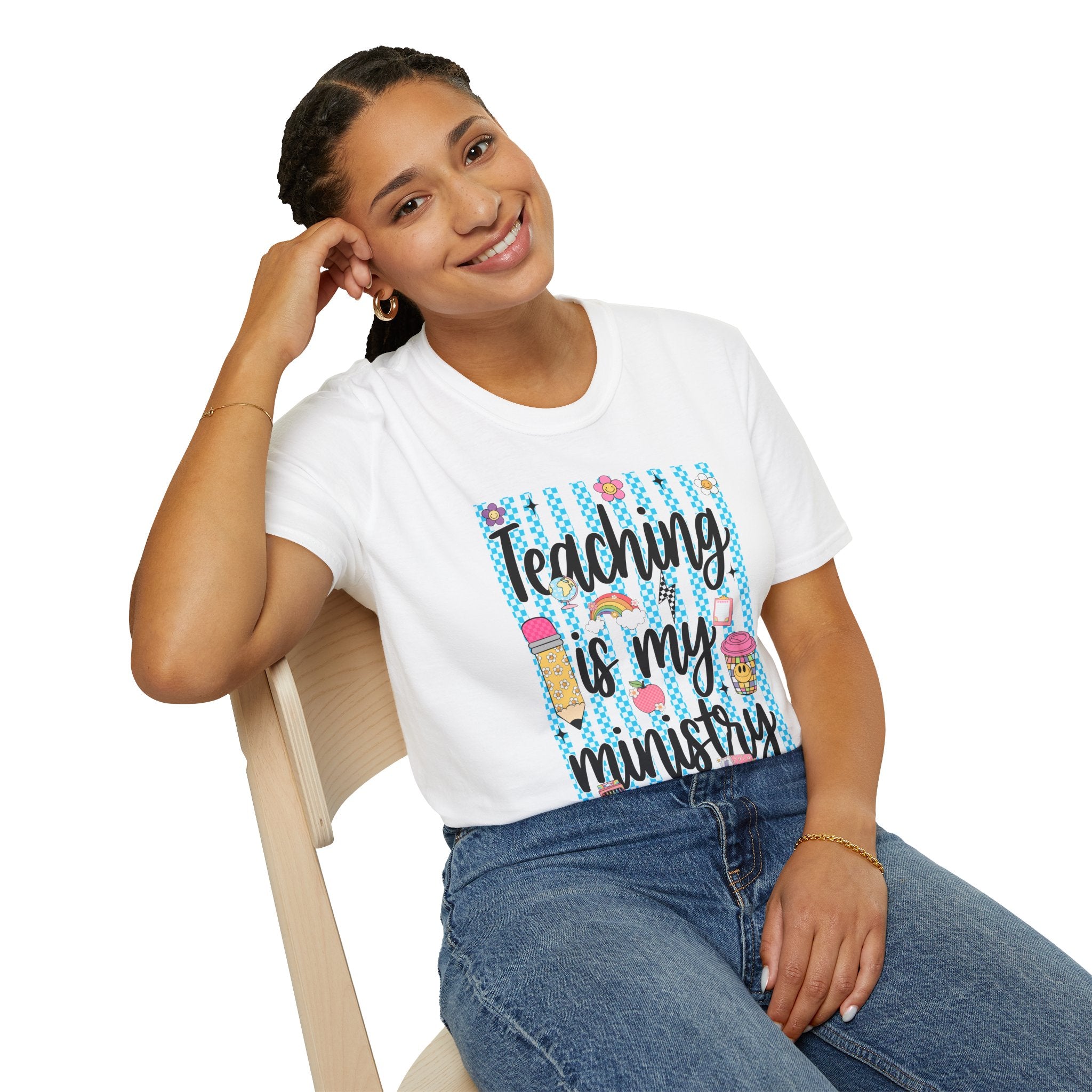 T-Shirt — "Teaching Is My Ministry" Cute Teacher Graphic Tee