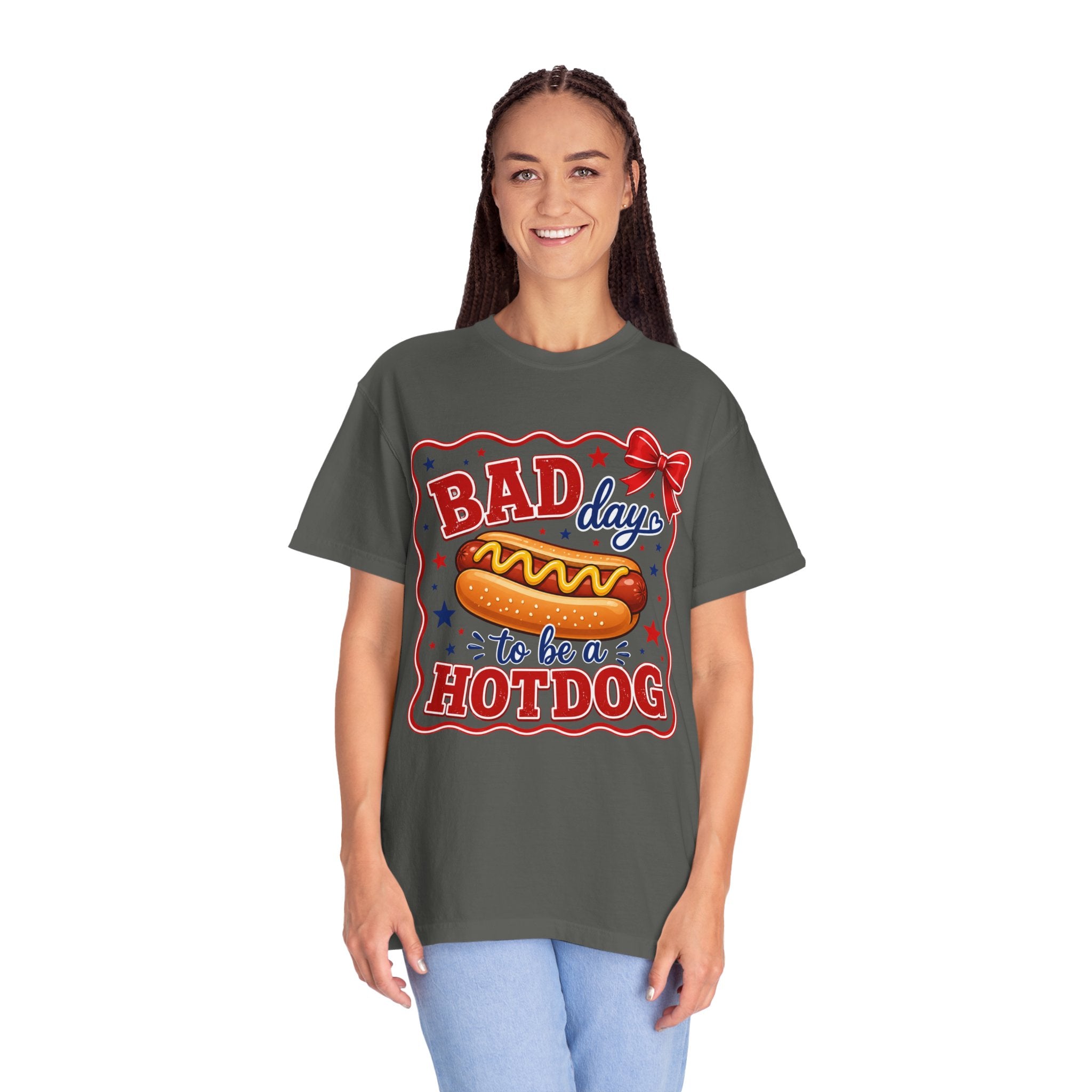 T-Shirt — "Bad Day to Be a Hotdog" Retro BBQ Graphic Tee