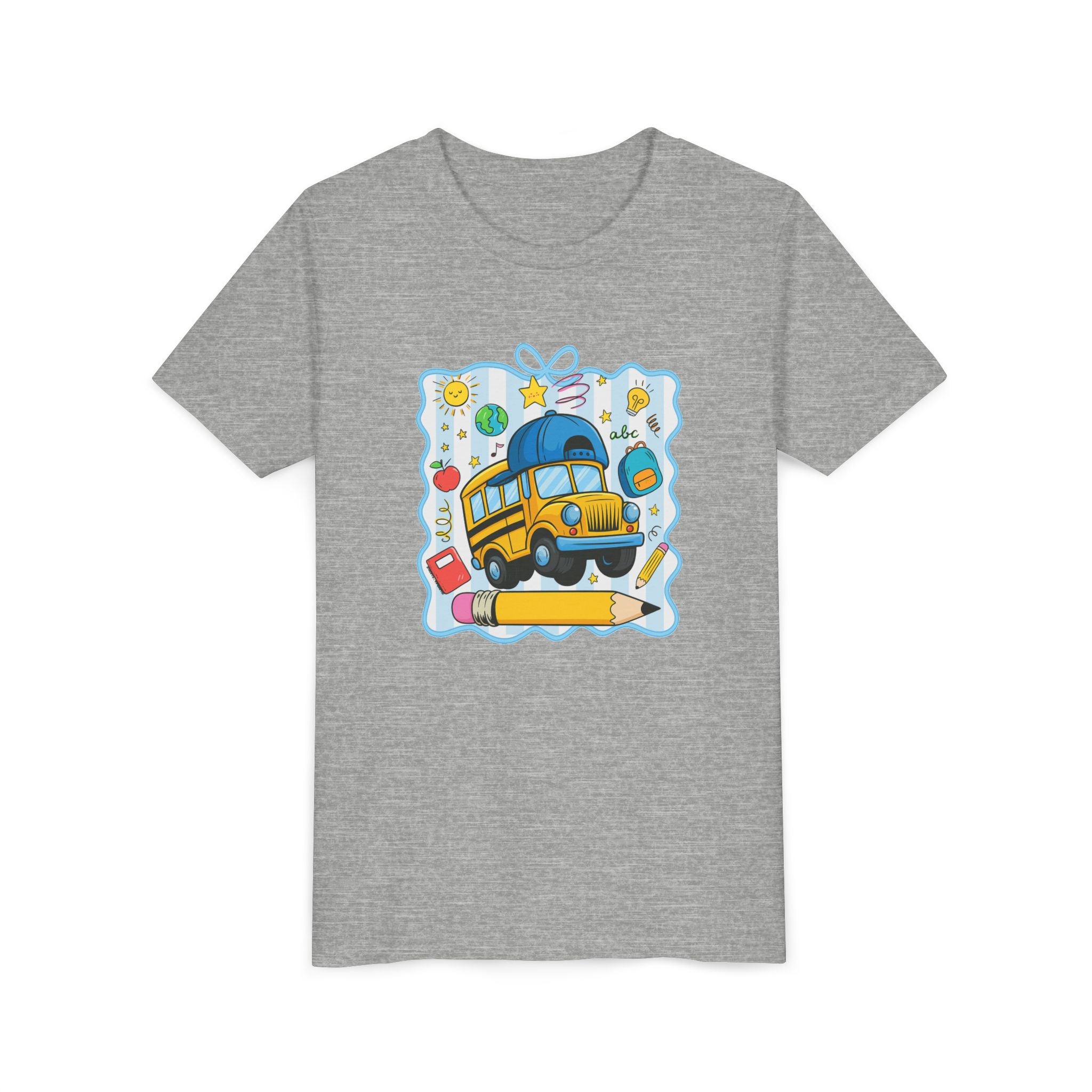 Kids School Bus Tee – Back to School Youth Short Sleeve Shirt