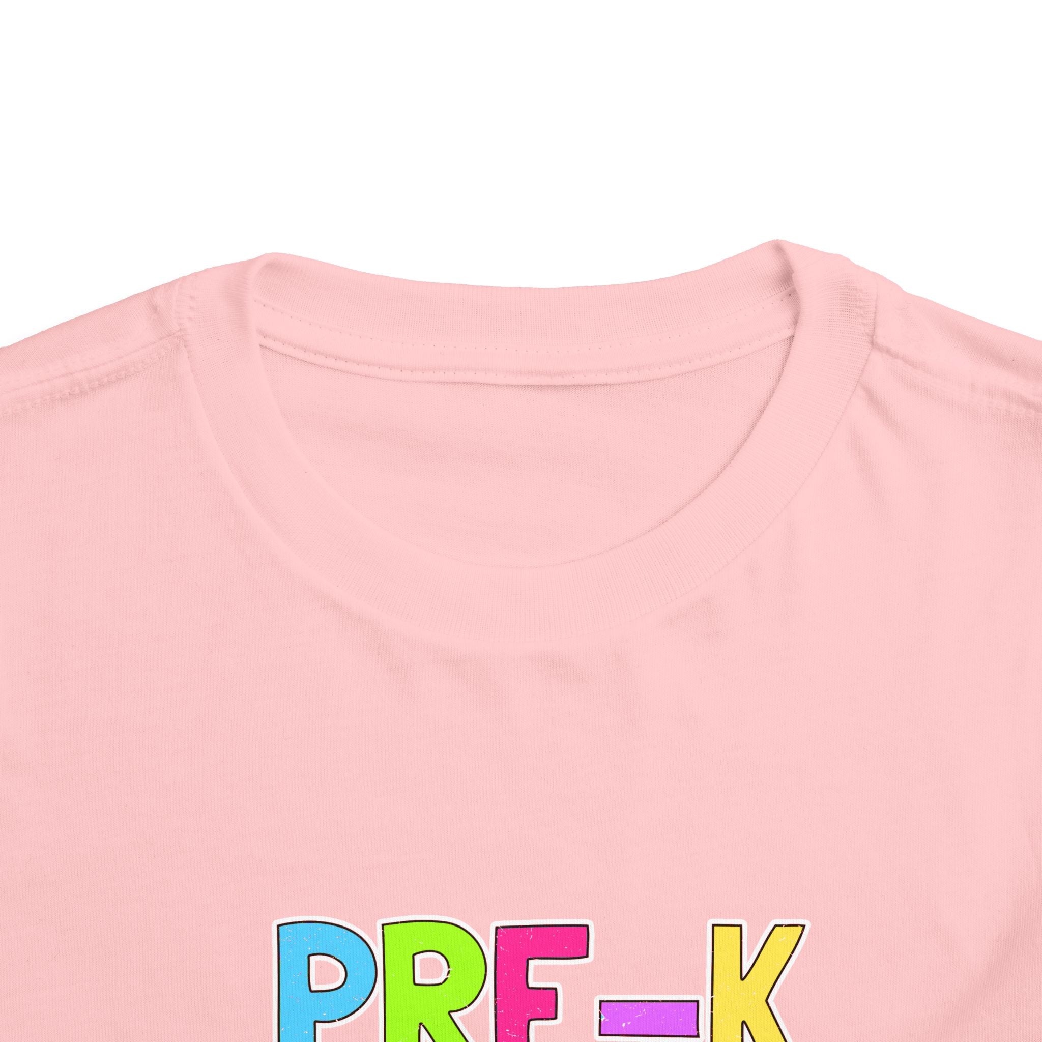 PRE-K Toddler Tee — Colorful Checkerboard Smile Preschool Shirt