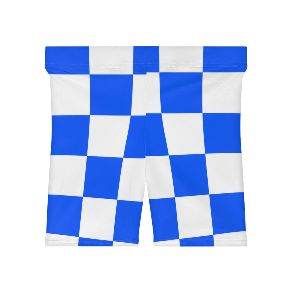 Women's Biker Shorts Blue and White