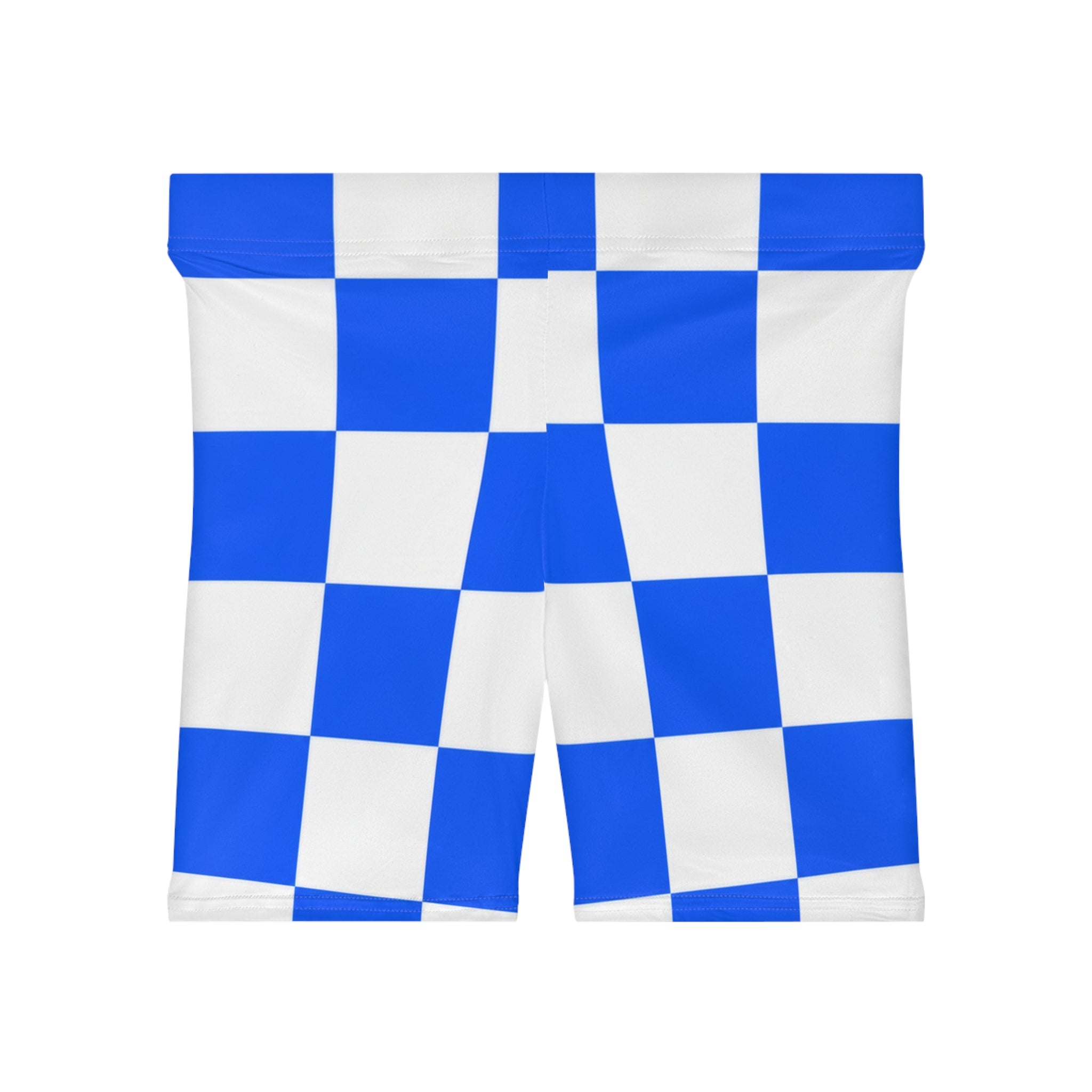 Women's Biker Shorts Blue and White