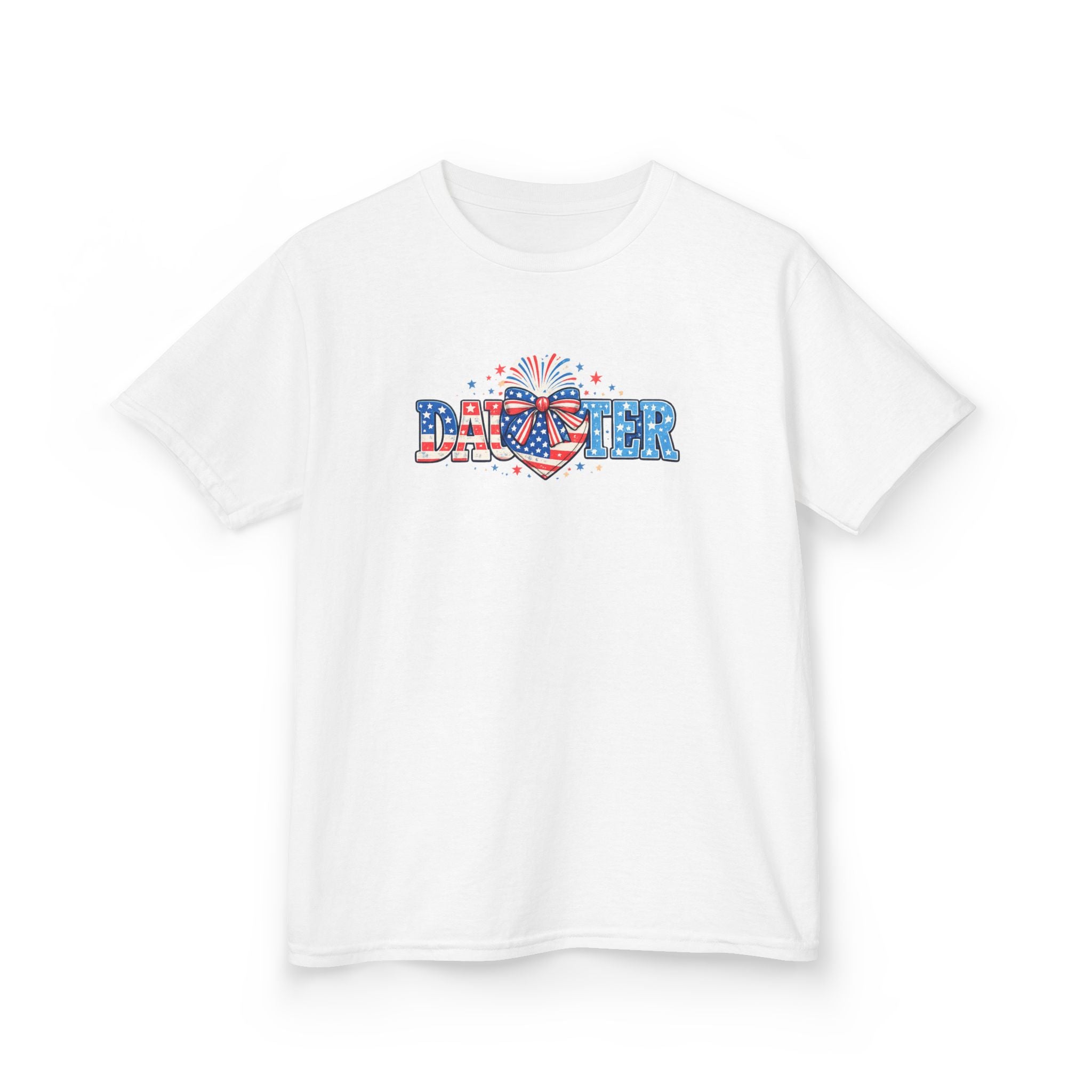 Kids "Daughter" Patriotic Fireworks T-Shirt — 4th of July Girls Tee