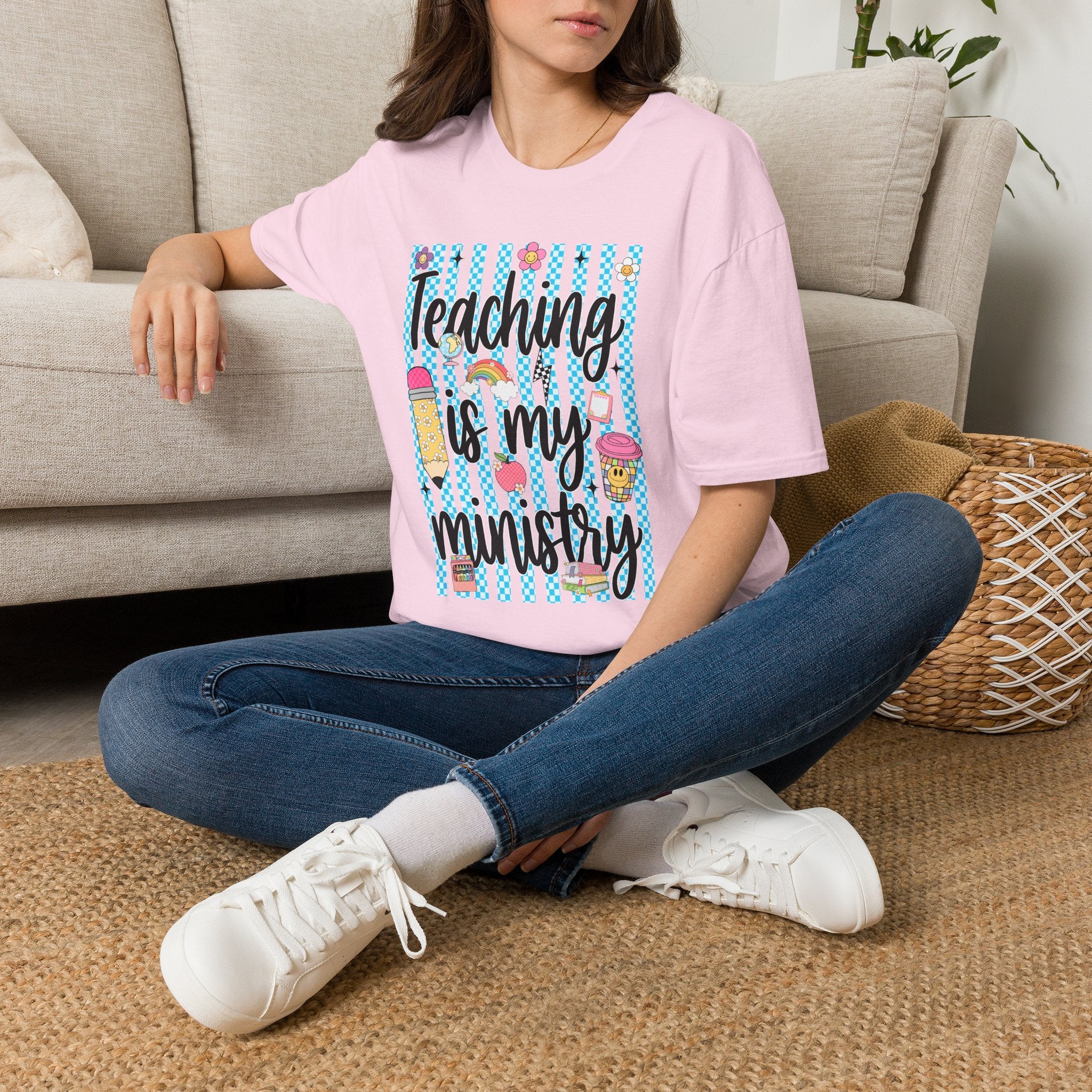 T-Shirt — "Teaching Is My Ministry" Cute Teacher Graphic Tee