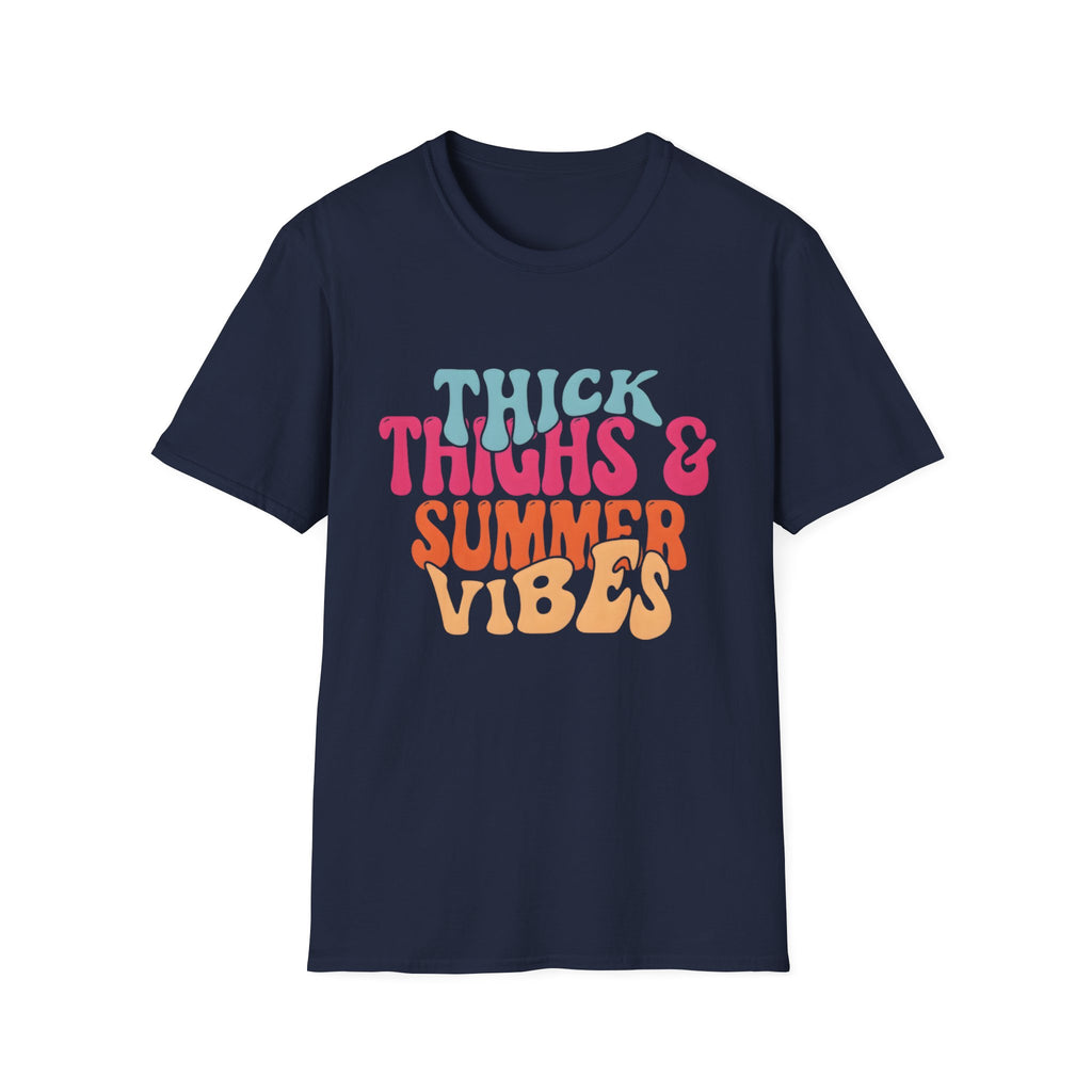 T-Shirt — Thick Thighs & Summer Vibes Retro Graphic Tee